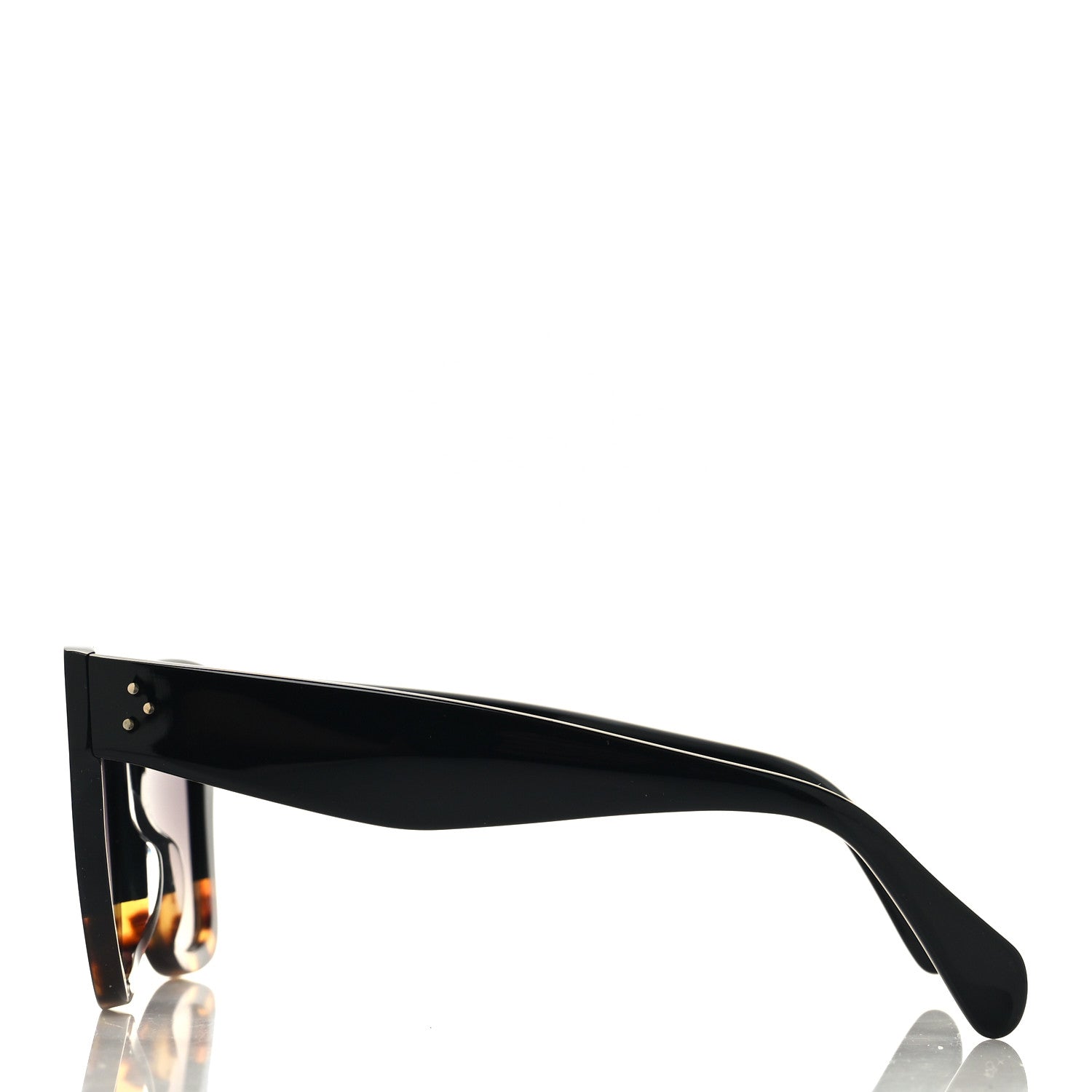 Celine Polarized Acetate Sunglasses CL4004IN Black Havana 3 of 7