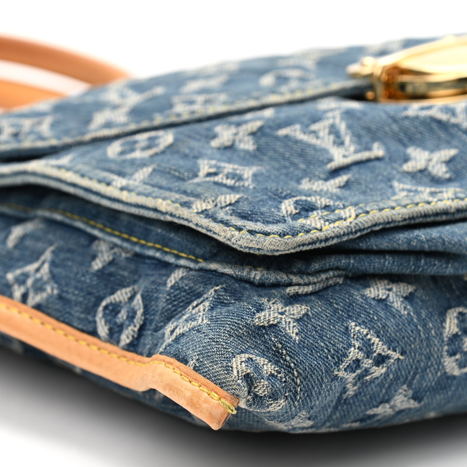 Louis Vuitton Monogram Denim Sac Plat Blue 9 of 17