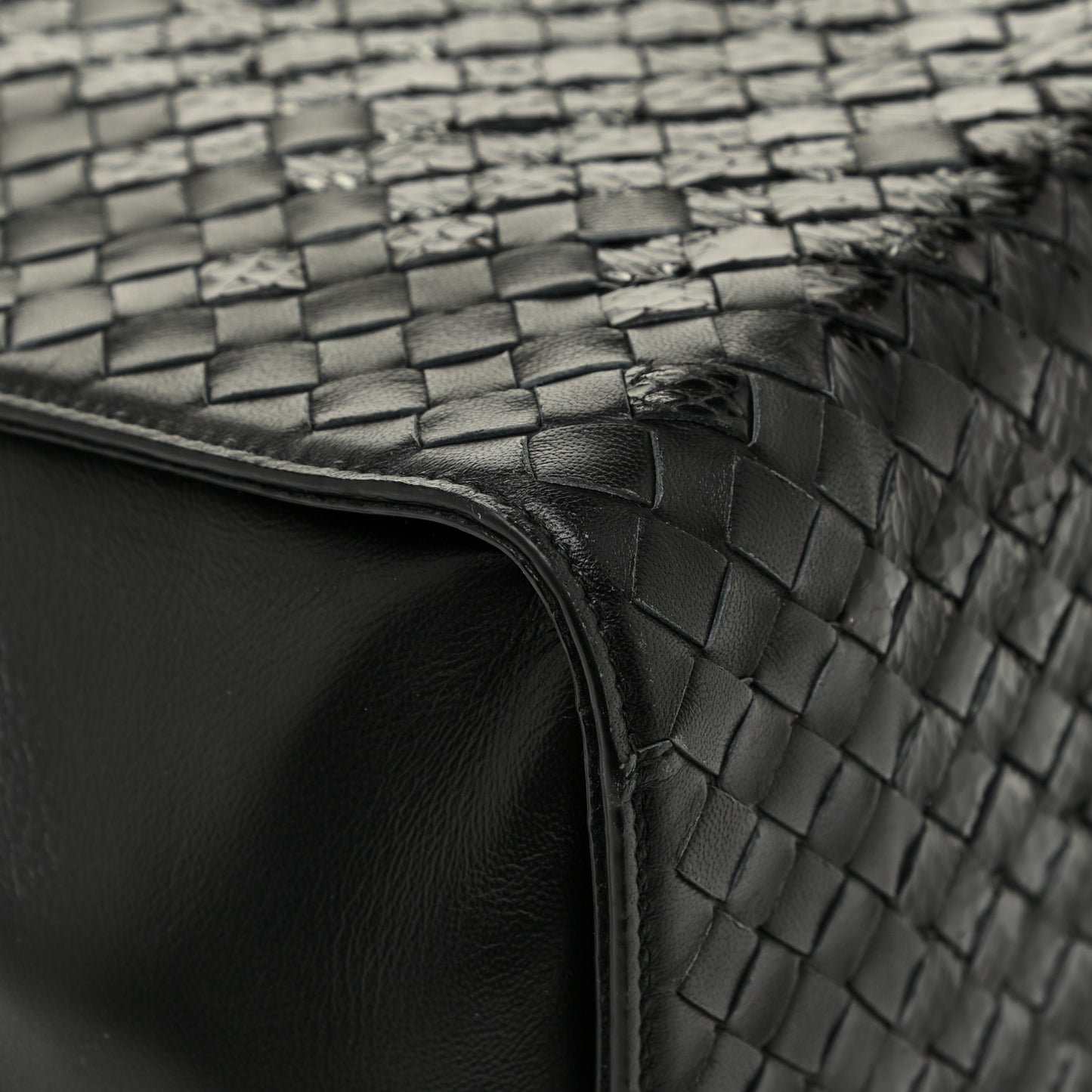 Nappa Ayers Intrecciato Small Tote Nero Black