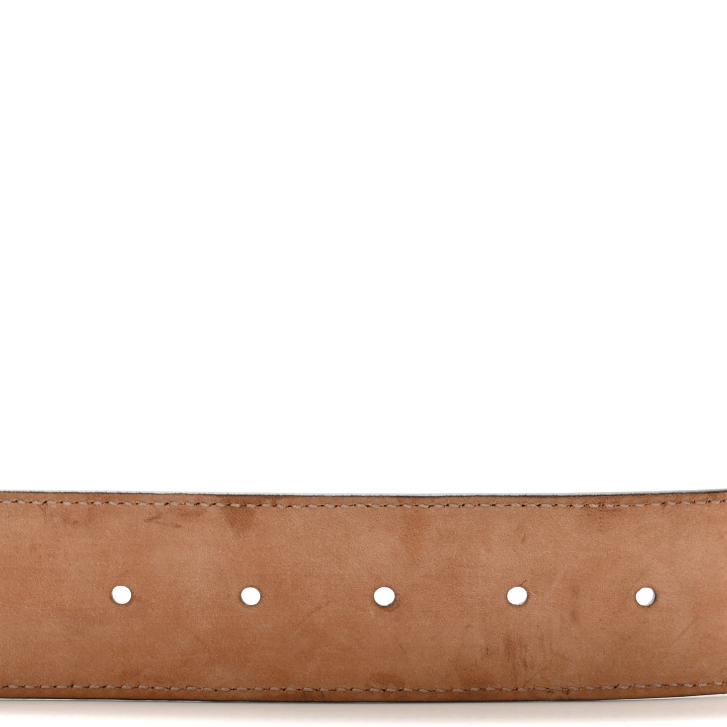 GG Supreme Monogram Selleria Calfskin Interlocking G 40mm Belt 80 32 Beige Ebony Cocoa