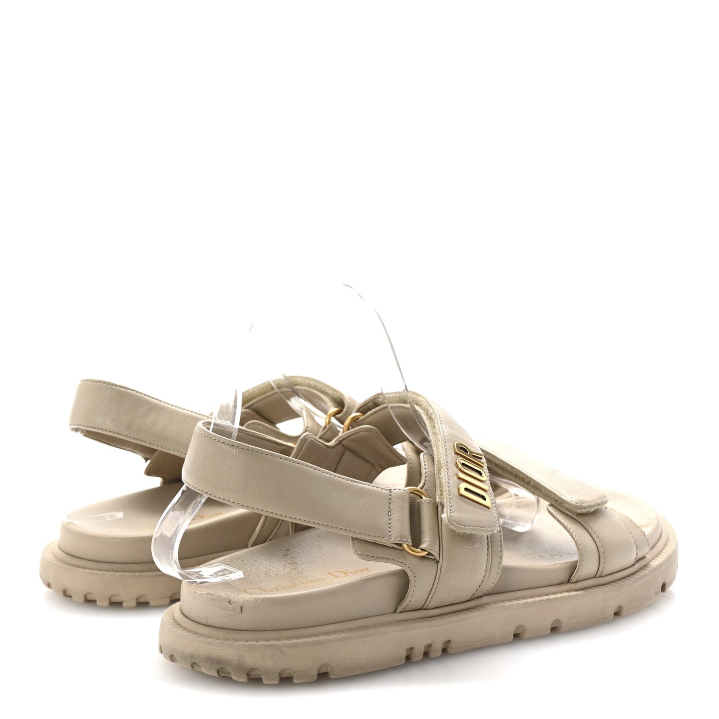 Lambskin Dioract 10mm Sandals 41 Off White