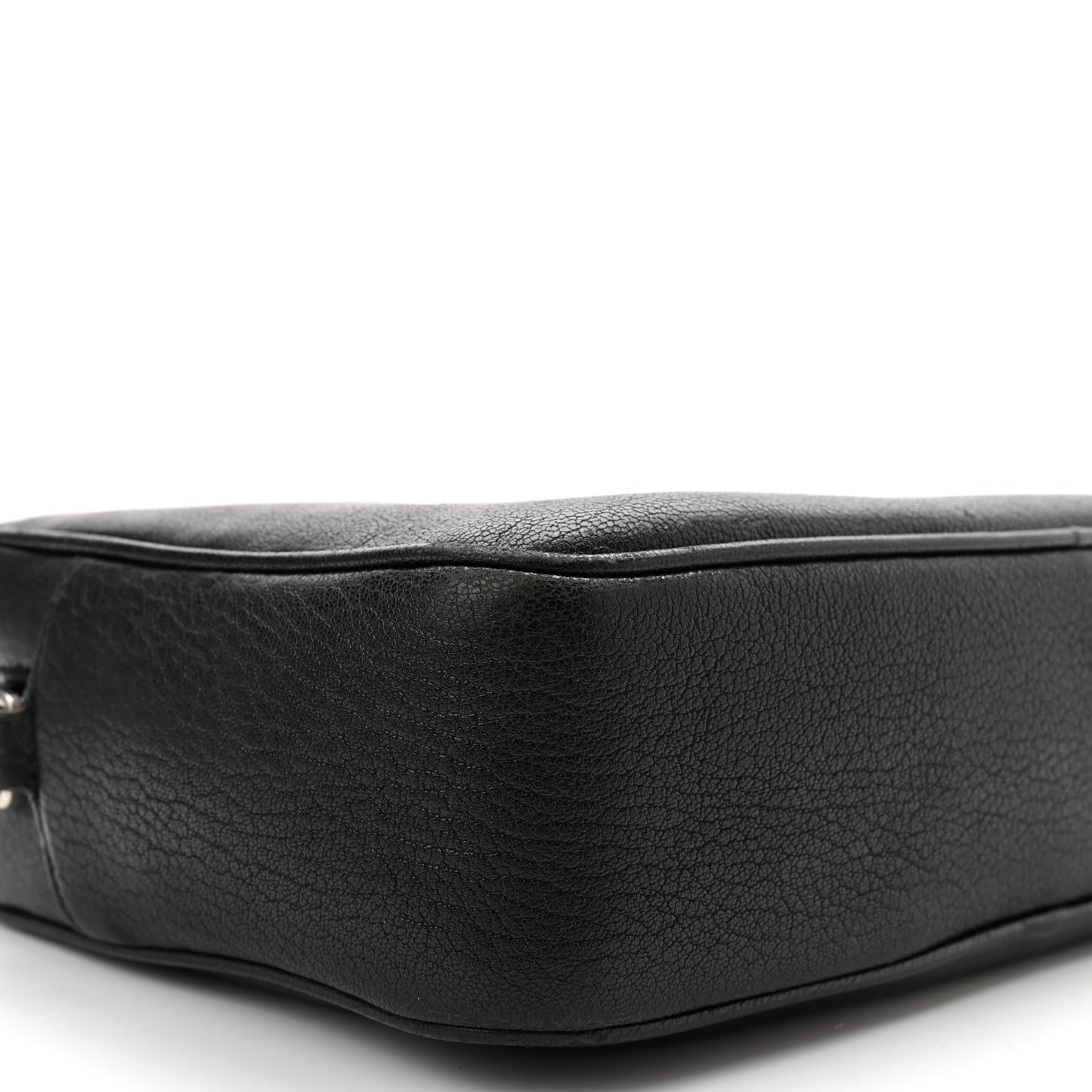 Grained Lambskin Monogram Lou Camera Bag Black