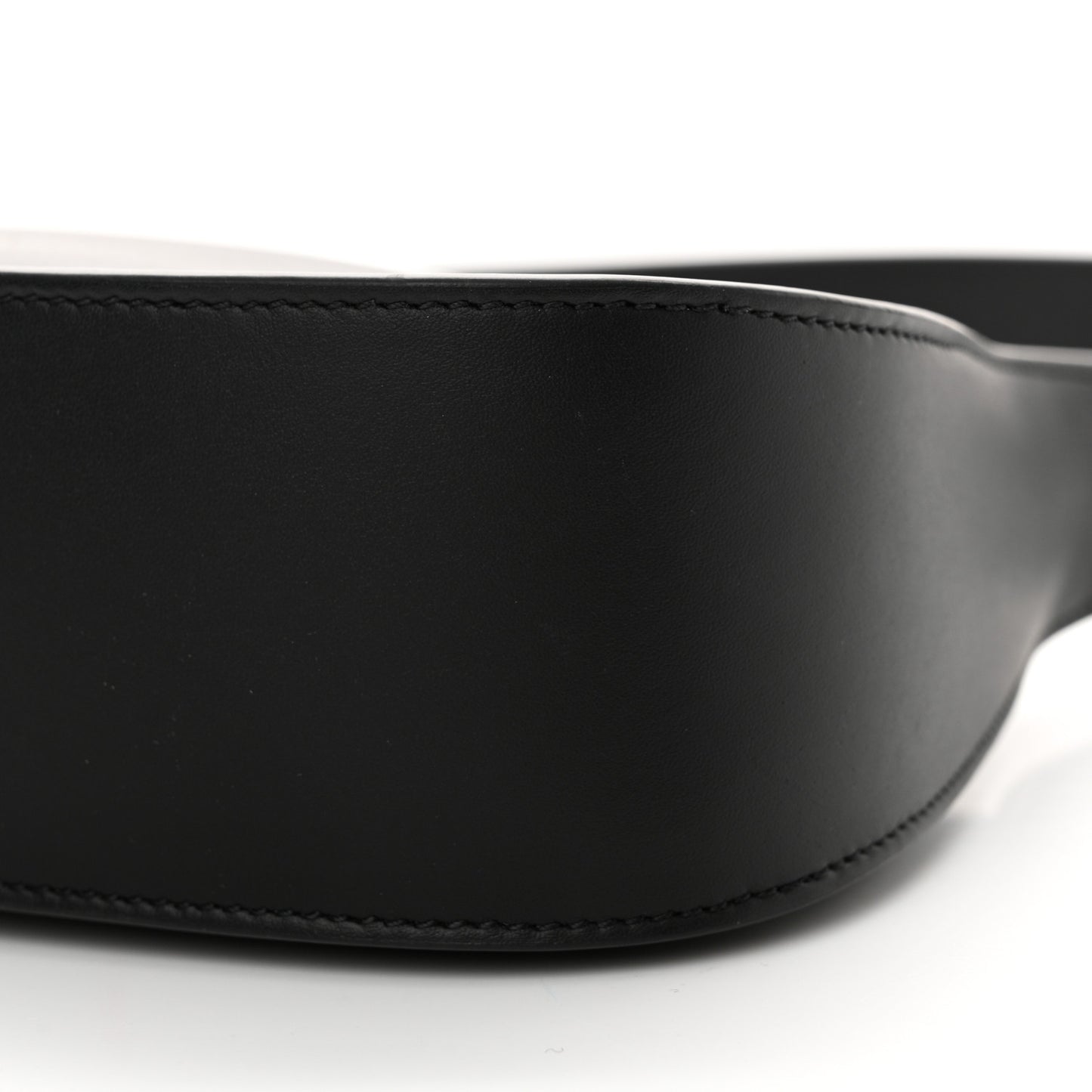 Smooth Calfskin Half Moon Shoulder Bag Black