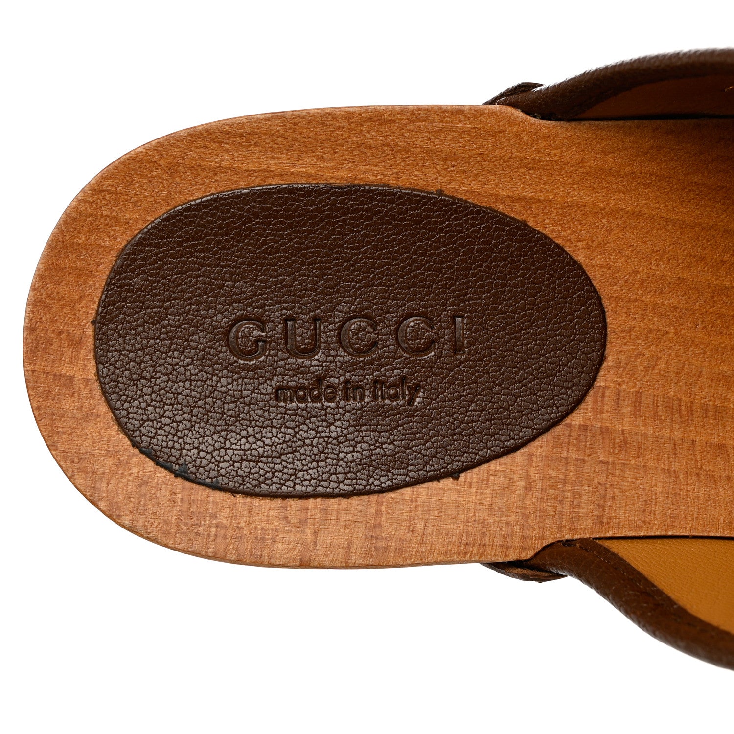 Gucci Monogram Goatskin Horsebit Clog Mules 36.5 Beige Ebony Brown Sugar 7 of 9