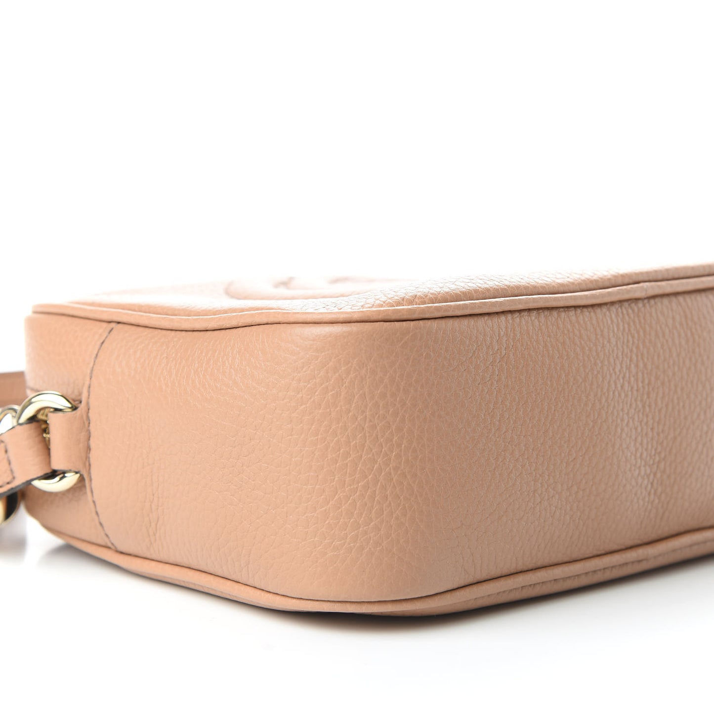 Pebbled Calfskin Small Soho Disco Bag Camelia