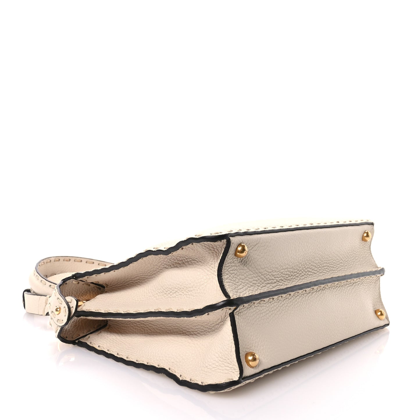 Vitello Granato Camoscio Selleria Macro Stitchings Medium Peekaboo I SEE U Satchel Camelia