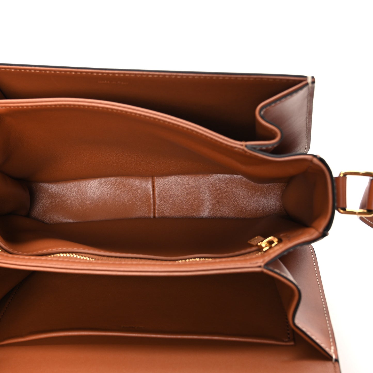 Triomphe Canvas Calfskin Medium Triomphe Bag Tan