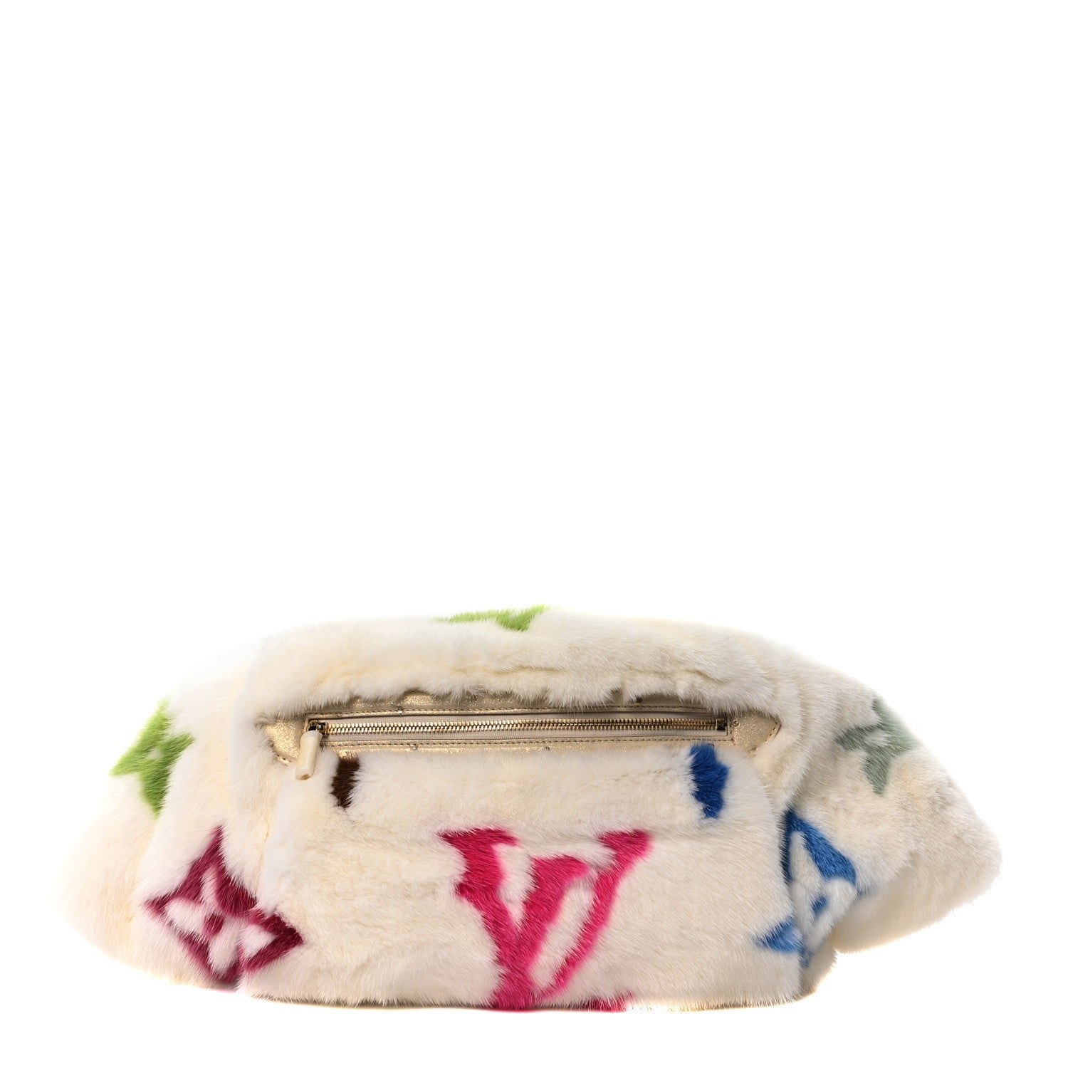 Louis Vuitton LV X TM Mink Ostrich Monogram Bum Bag White