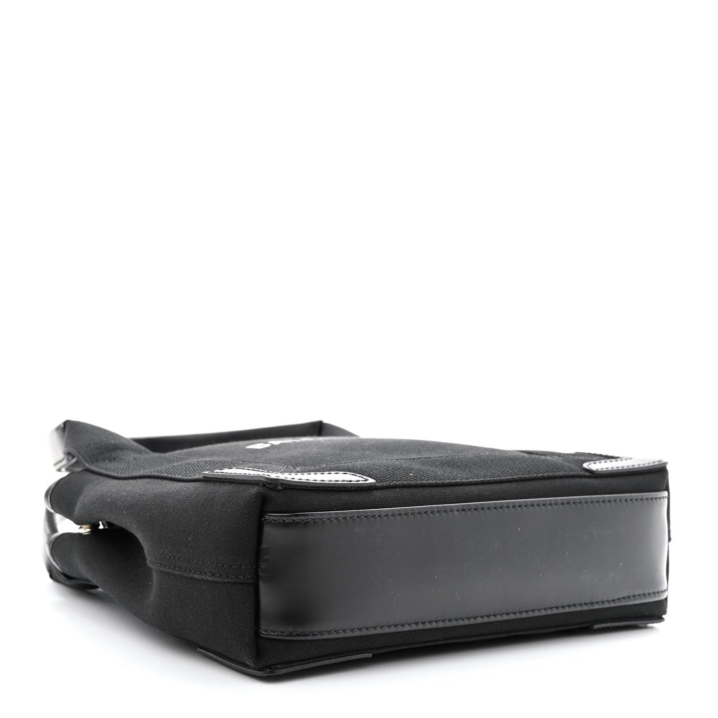 Cotton Canvas Calfskin Navy Cabas XS Black