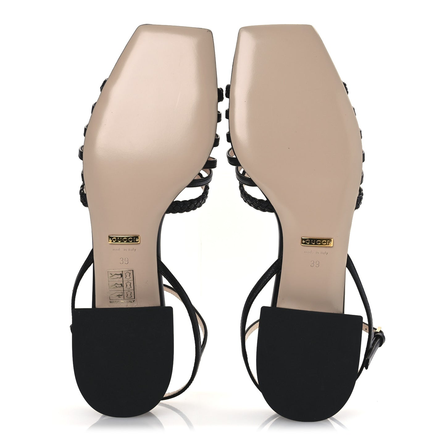 Malaga Kid Braided Ketty Horsebit Sandals 39 Black