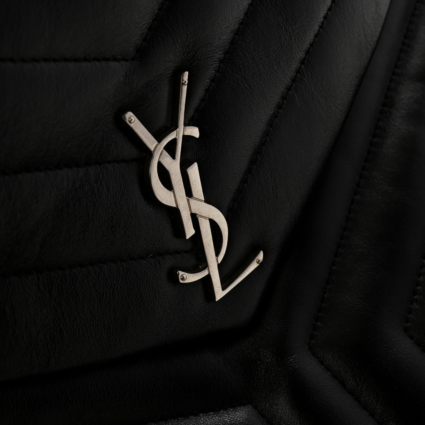 Calfskin Y Quilted Monogram Loulou Document Holder Black