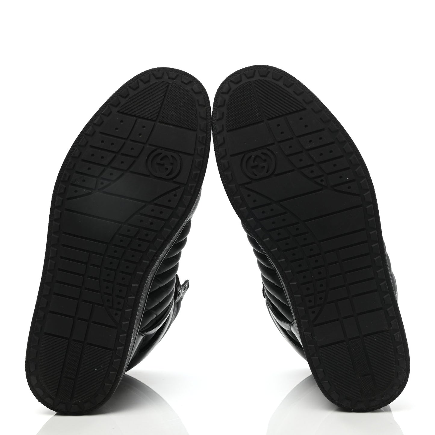 Nylon Calfskin Mens High Top Sneakers 8.5 Black