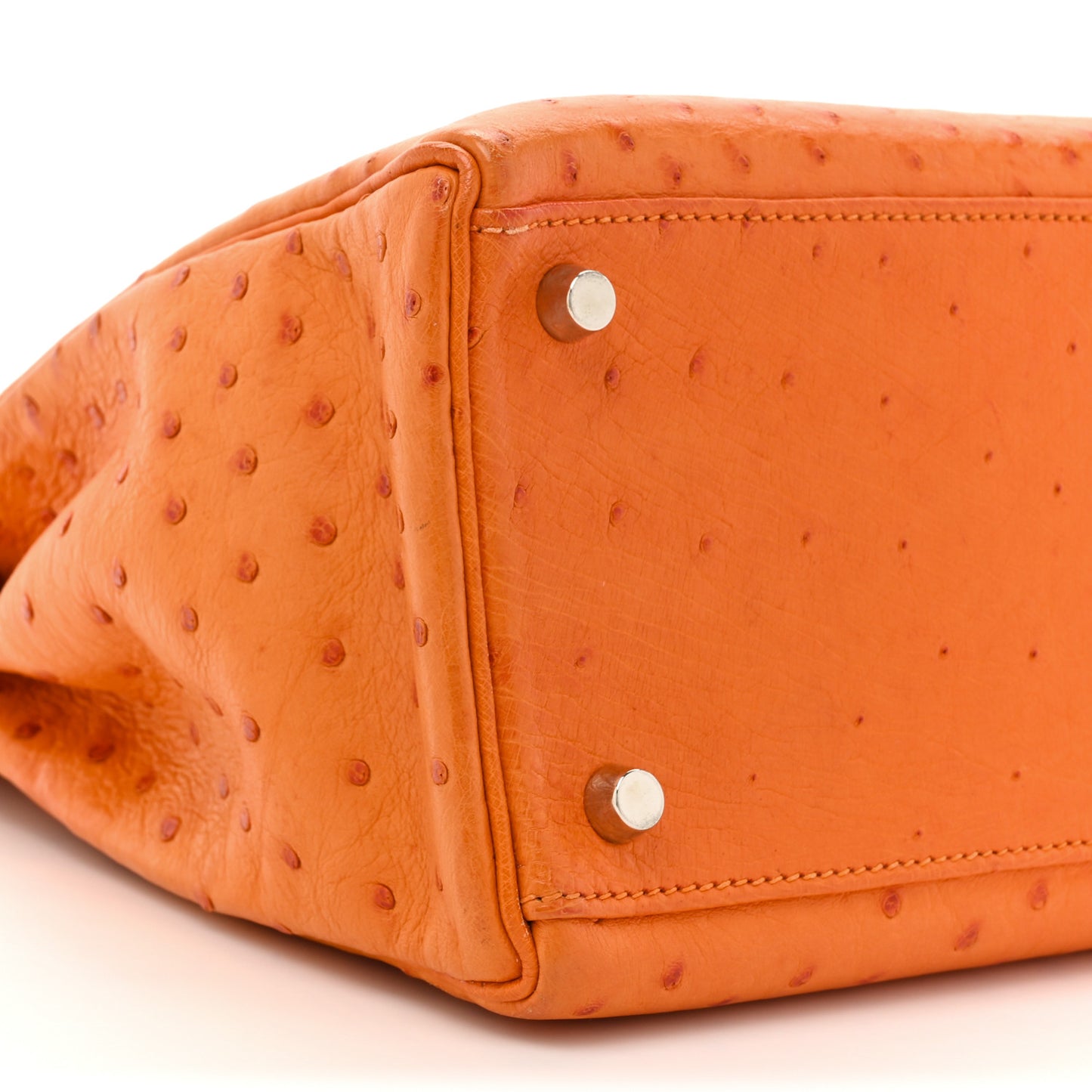 Ostrich Kelly Retourne 32 Orange
