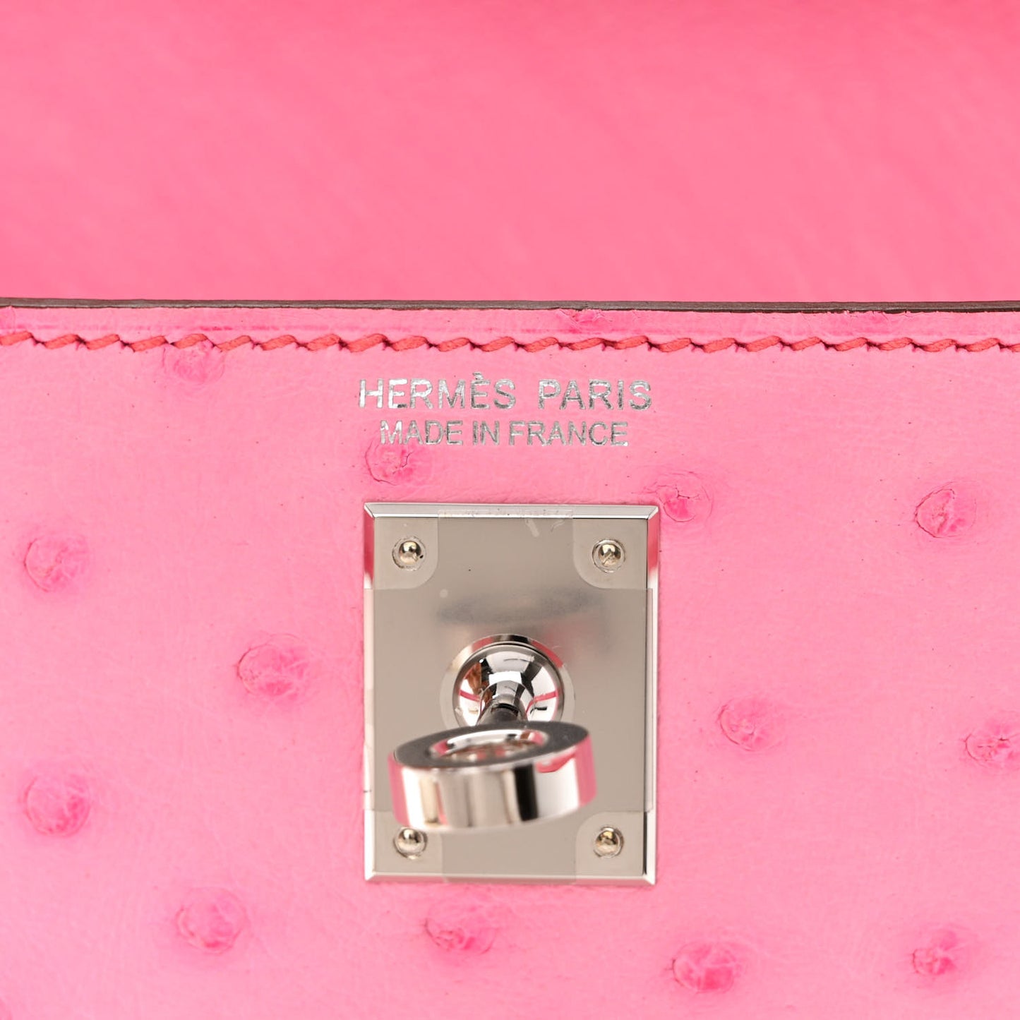 Ostrich Kelly Danse II Belt Bag Rose Bubblegum