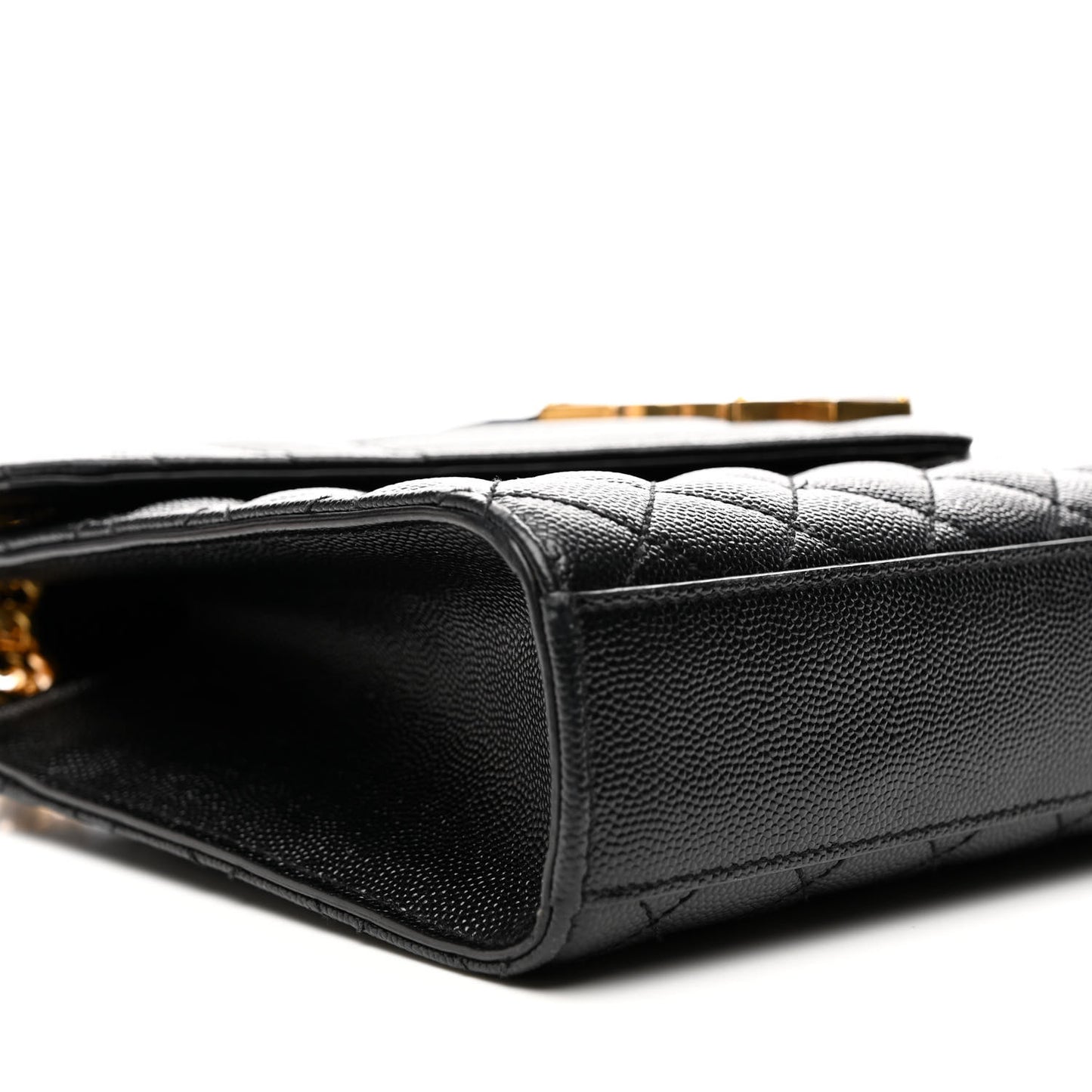 Grain De Poudre Textured Mixed Matelasse Triquilt Medium Monogram Satchel Black