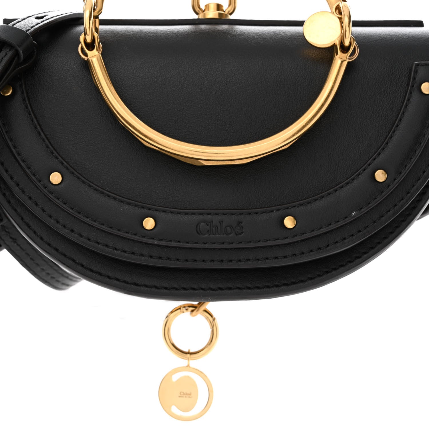 Chloe Calfskin Small Nile Bracelet Minaudiere Bag Black 9 of 13