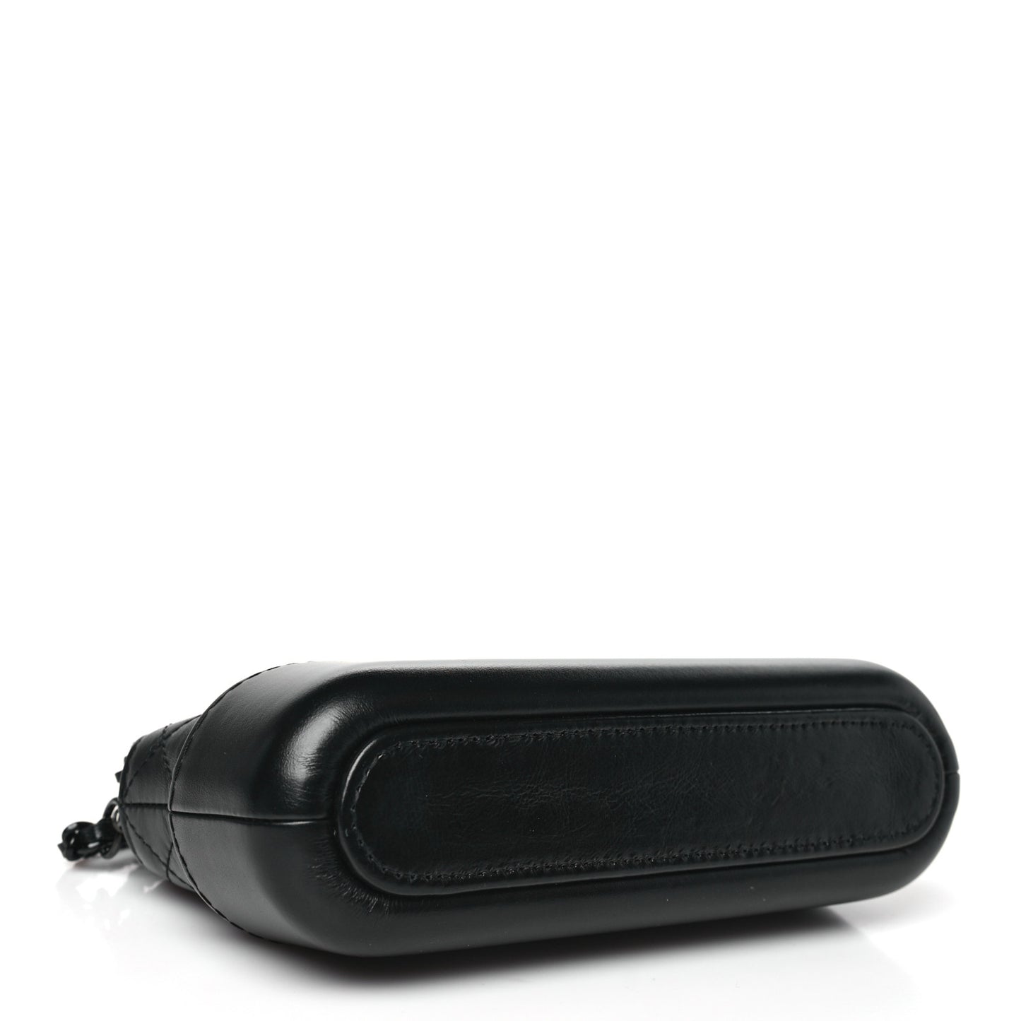 Aged Calfskin Quilted Small Gabrielle Clutch With Chain So Black