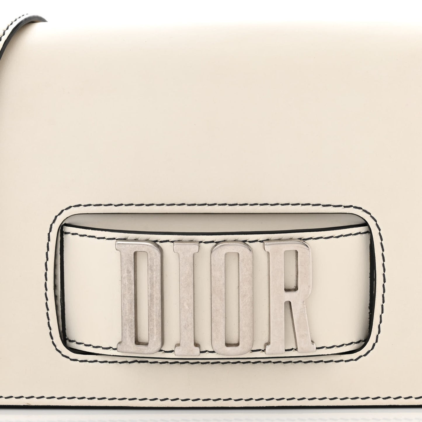 Smooth Calfskin Dio(r)evolution Flap Bag Off White