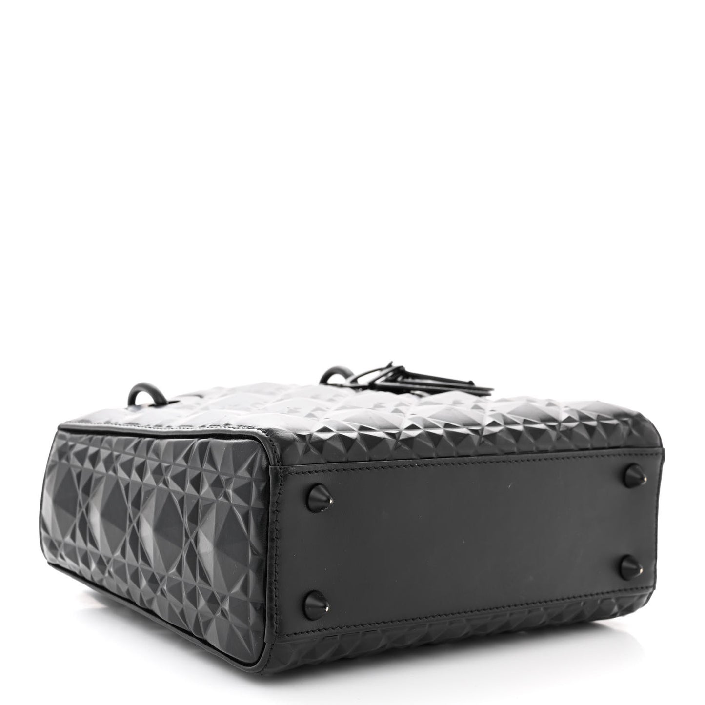 Calfskin Cannage Diamond Small My ABCDior Lady Dior Black