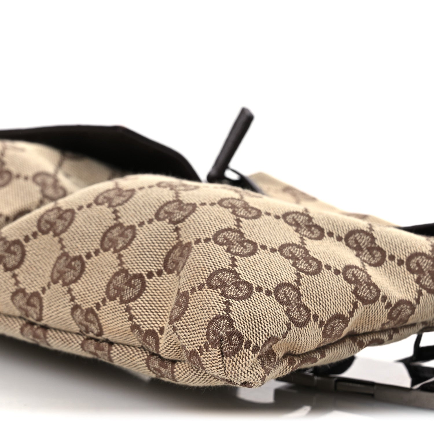 Gucci GG Monogram Double Pocket Belt Bag Dark Brown 10 of 14