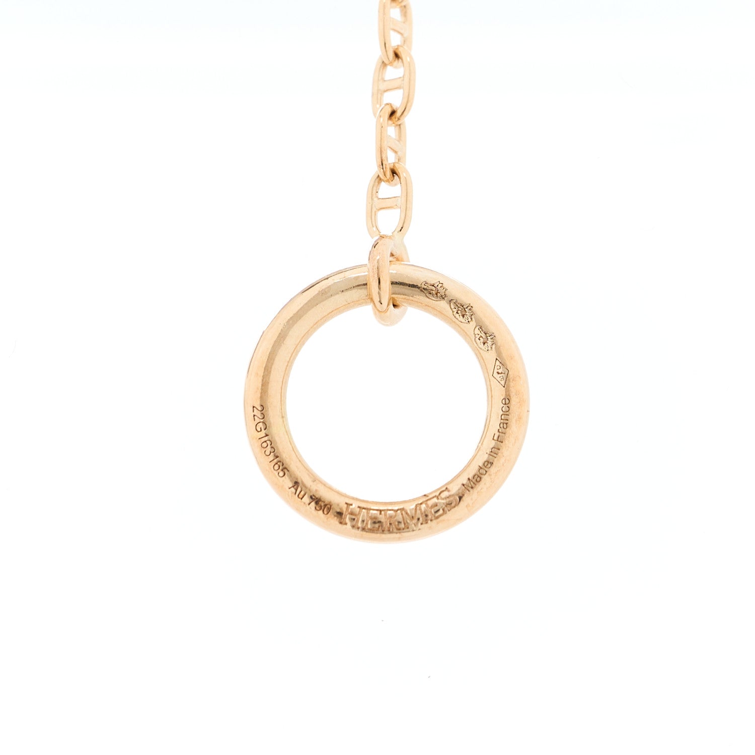Hermes 18K Rose Gold Diamond Farandole Necklace 80 5 of 6