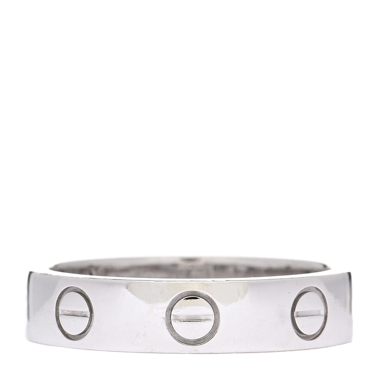 18K White Gold Diamond 4mm LOVE Wedding Band Ring 47 4
