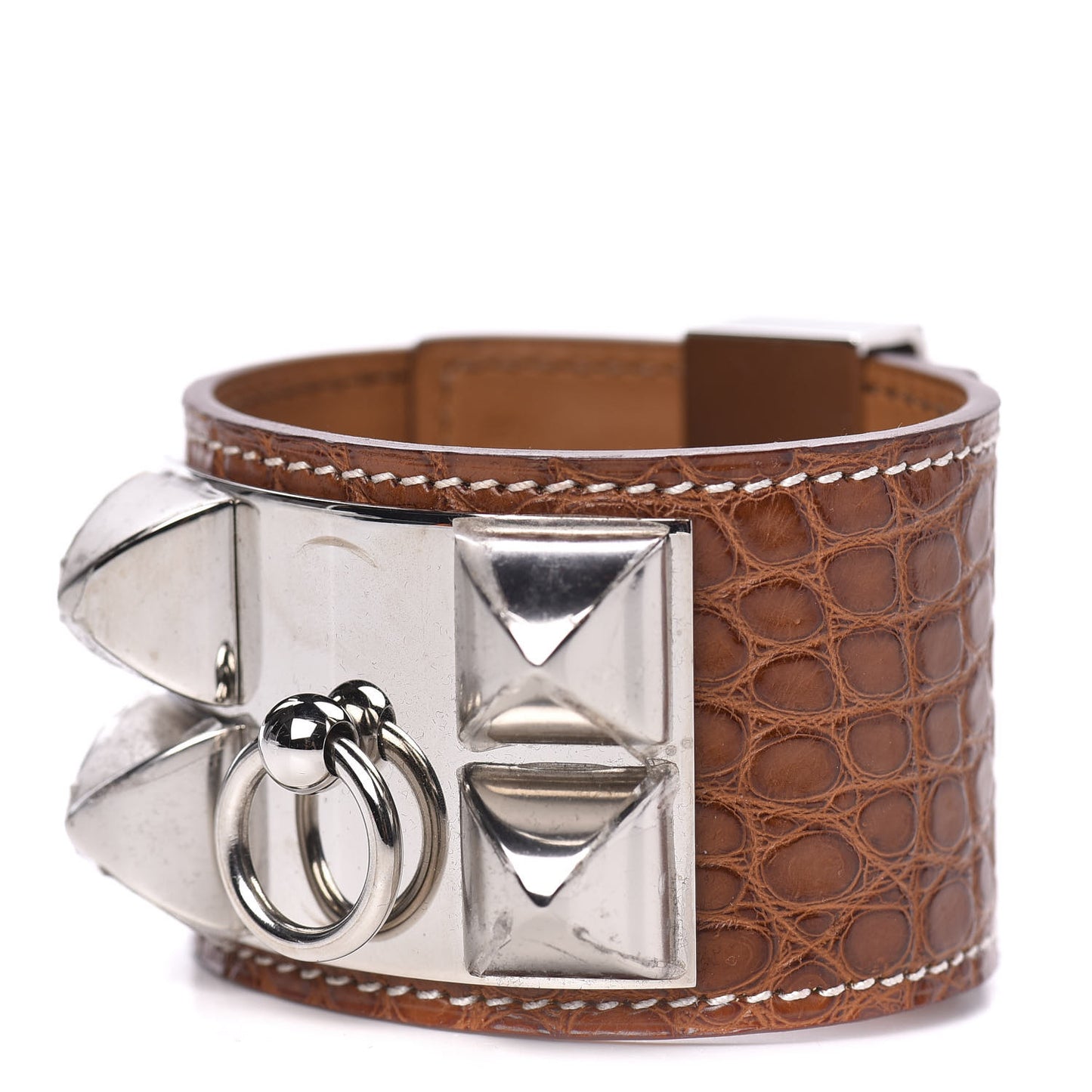 Shiny Alligator Collier De Chien CDC Bracelet S Fauve