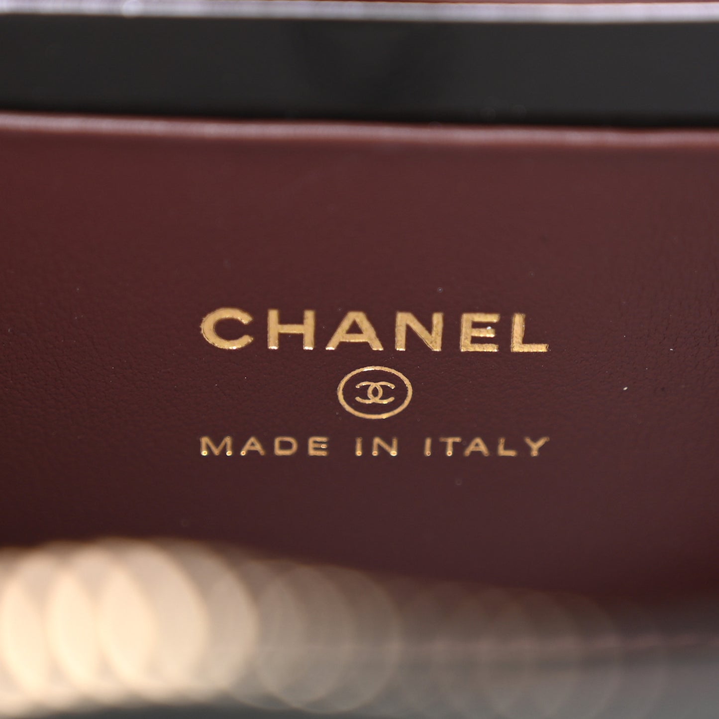 Caviar Quilted Mini Zip Clutch With Chain Black