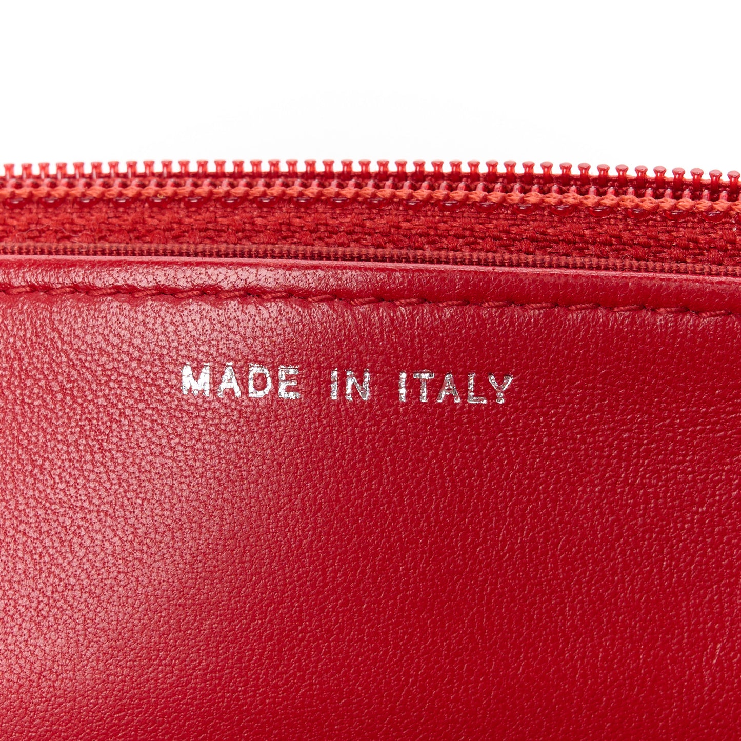 Lambskin Quilted Boy Wallet On Chain WOC Red