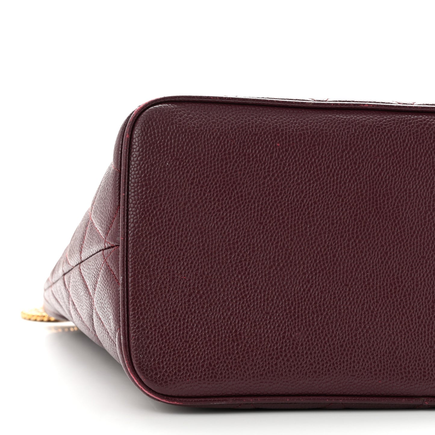 Caviar Quilted Medallion Tote Bordeaux