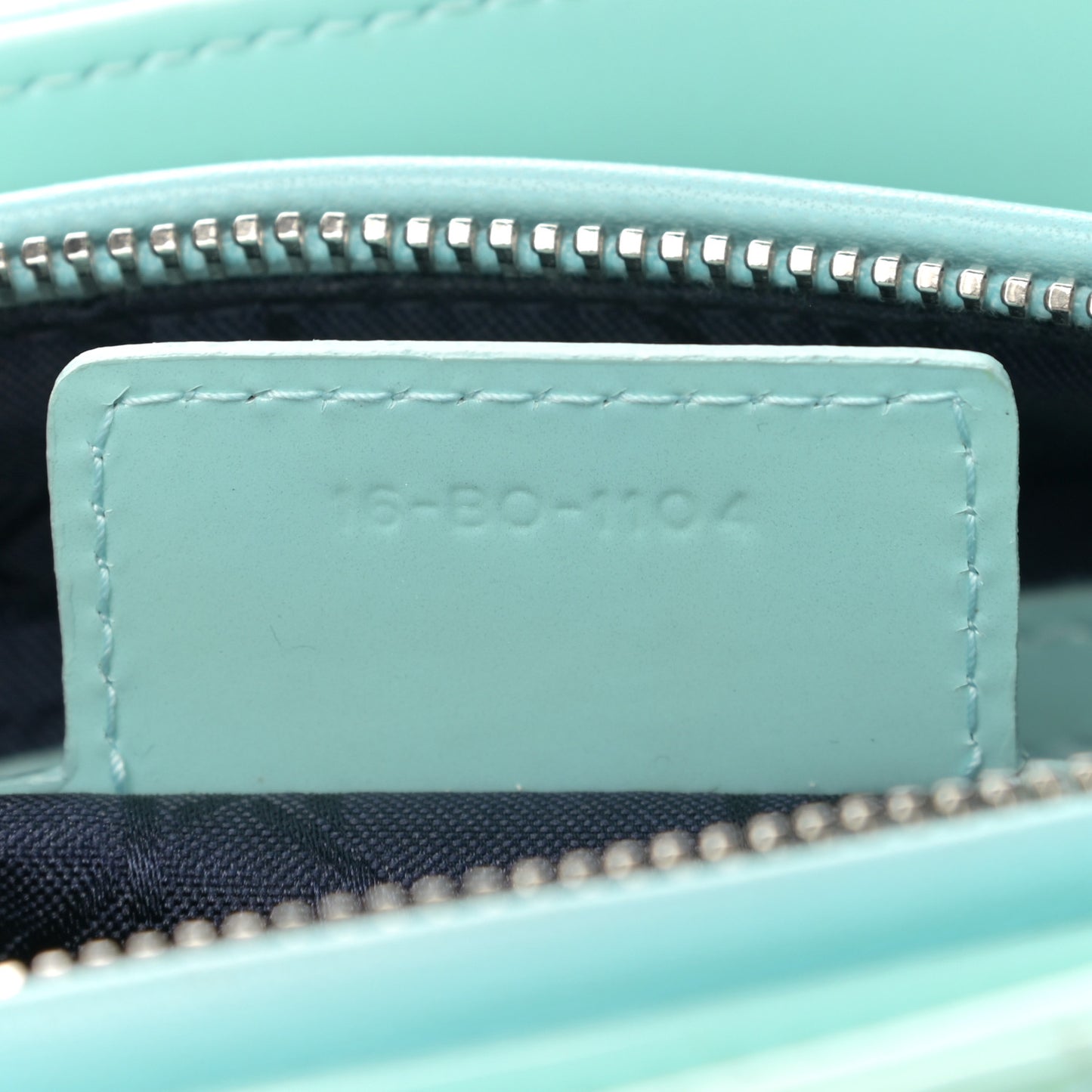 Patent Cannage Medium Lady Dior Light Blue