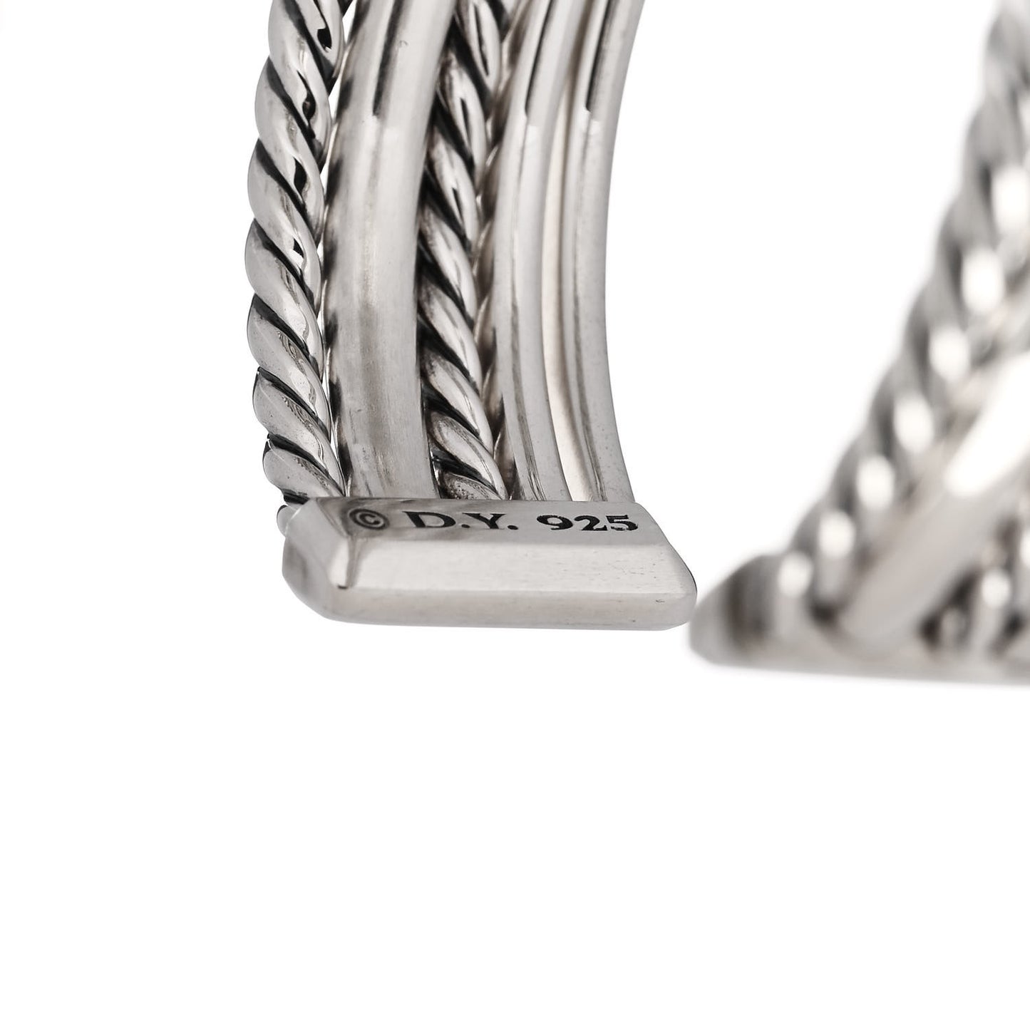 Sterling Silver Diamond Narrow Stax Cuff Bracelet