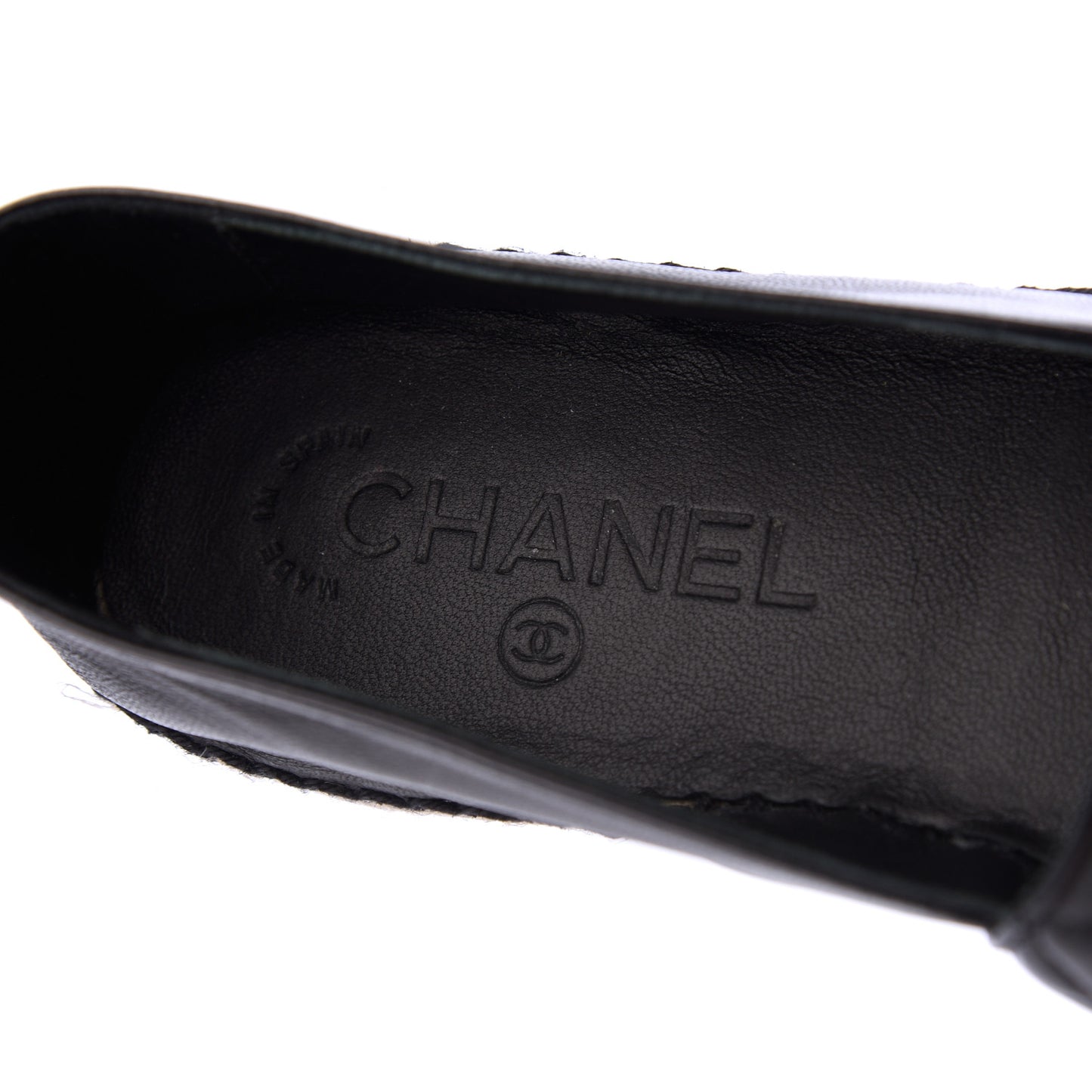 Lambskin Quilted CC Espadrilles 38 Black