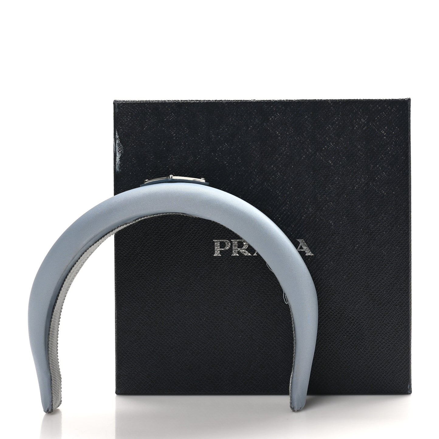 Re-Nylon Triangle Logo Headband Fiordaliso