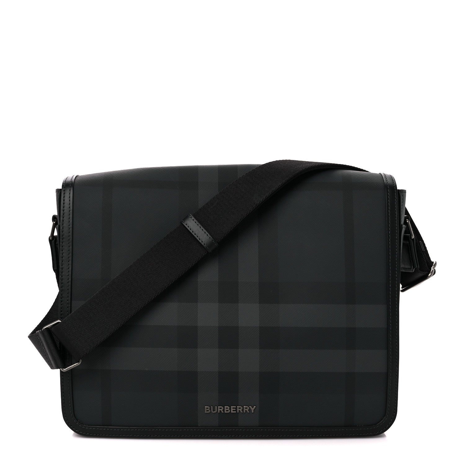 Burberry London Check Alfred Messenger Charcoal 1454903 – FASHIONPHILE