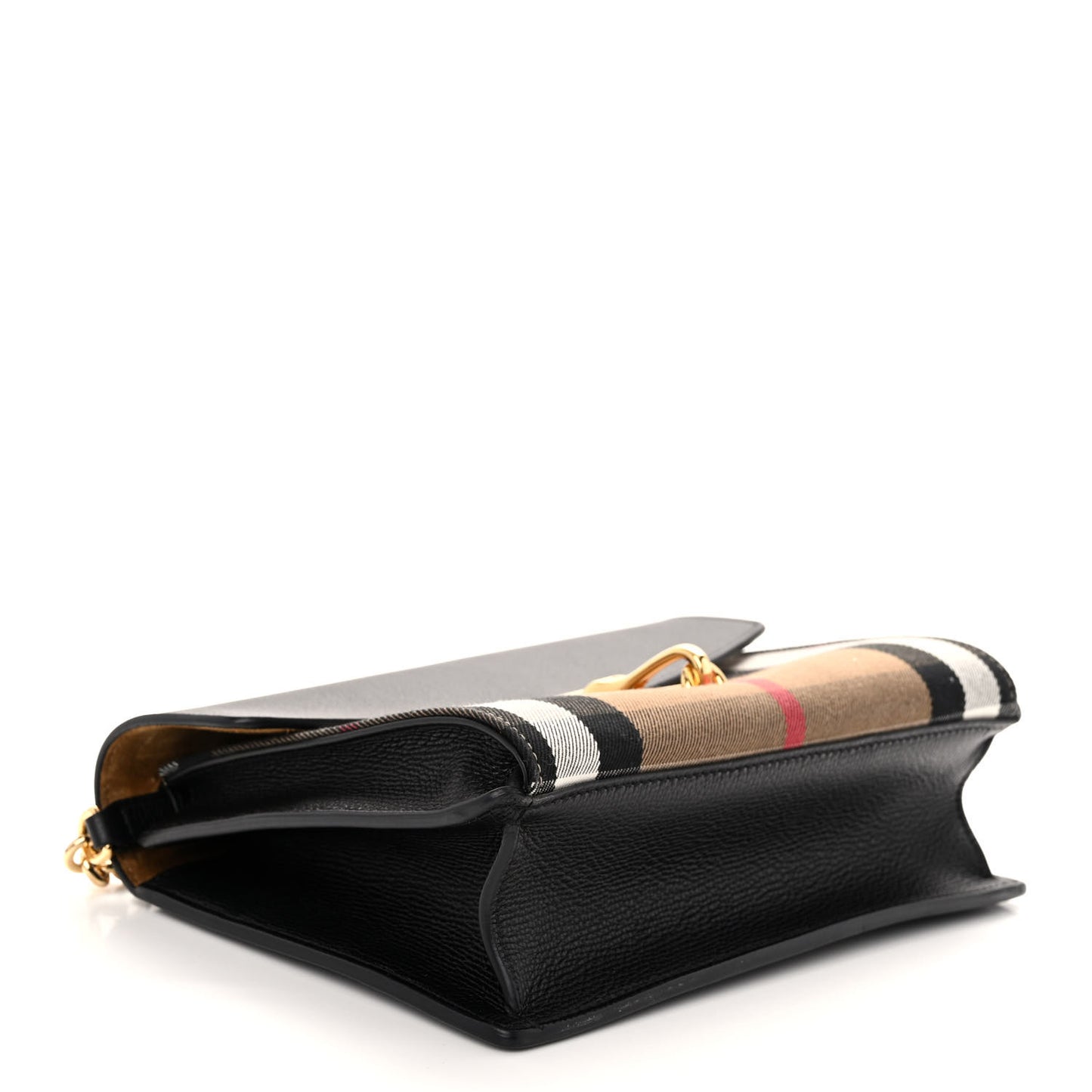 Derby Calfskin House Check Small Macken Crossbody Bag Black