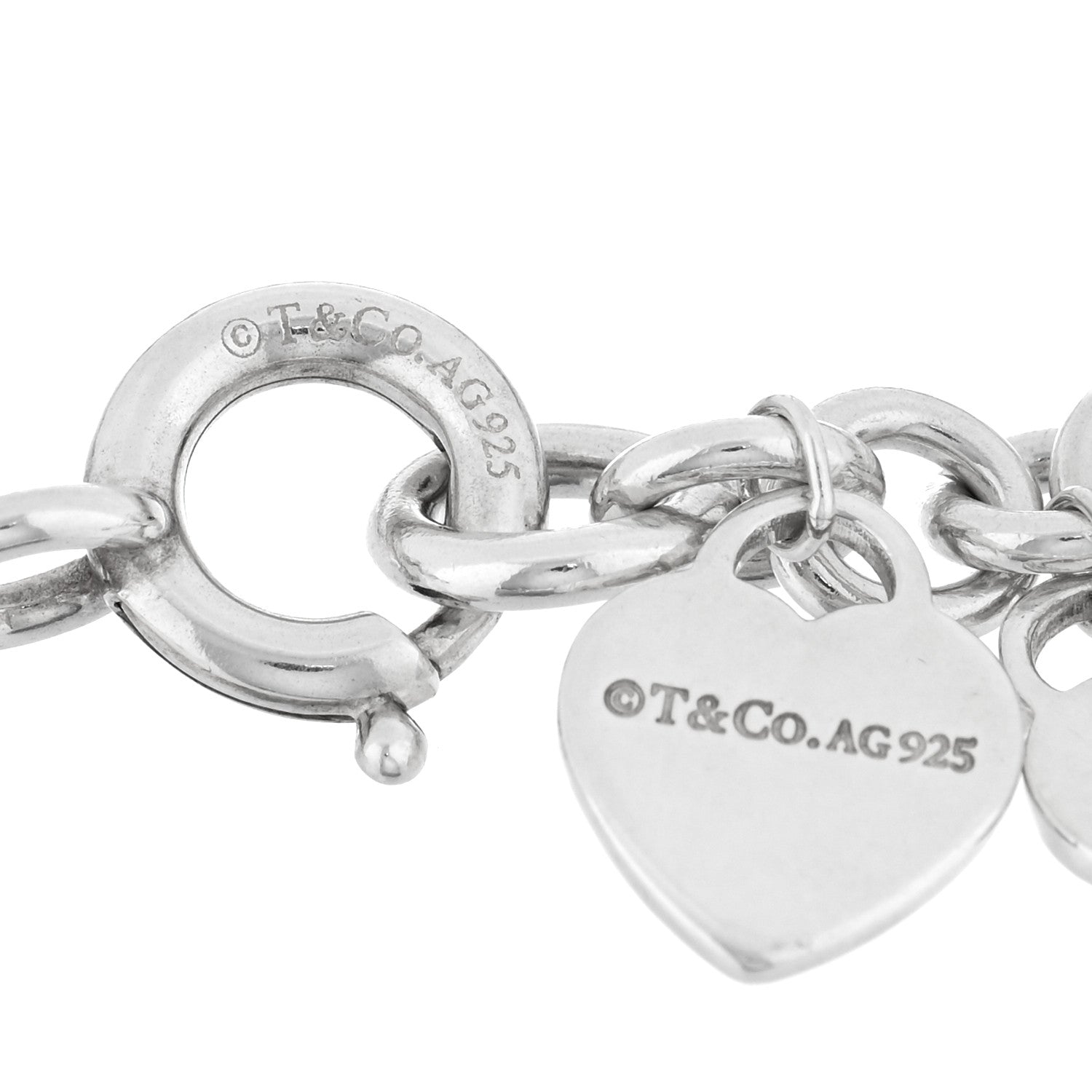 Tiffany Sterling Silver Mini Return to Tiffany Multi Heart Tag Charm Bracelet 3 of 3