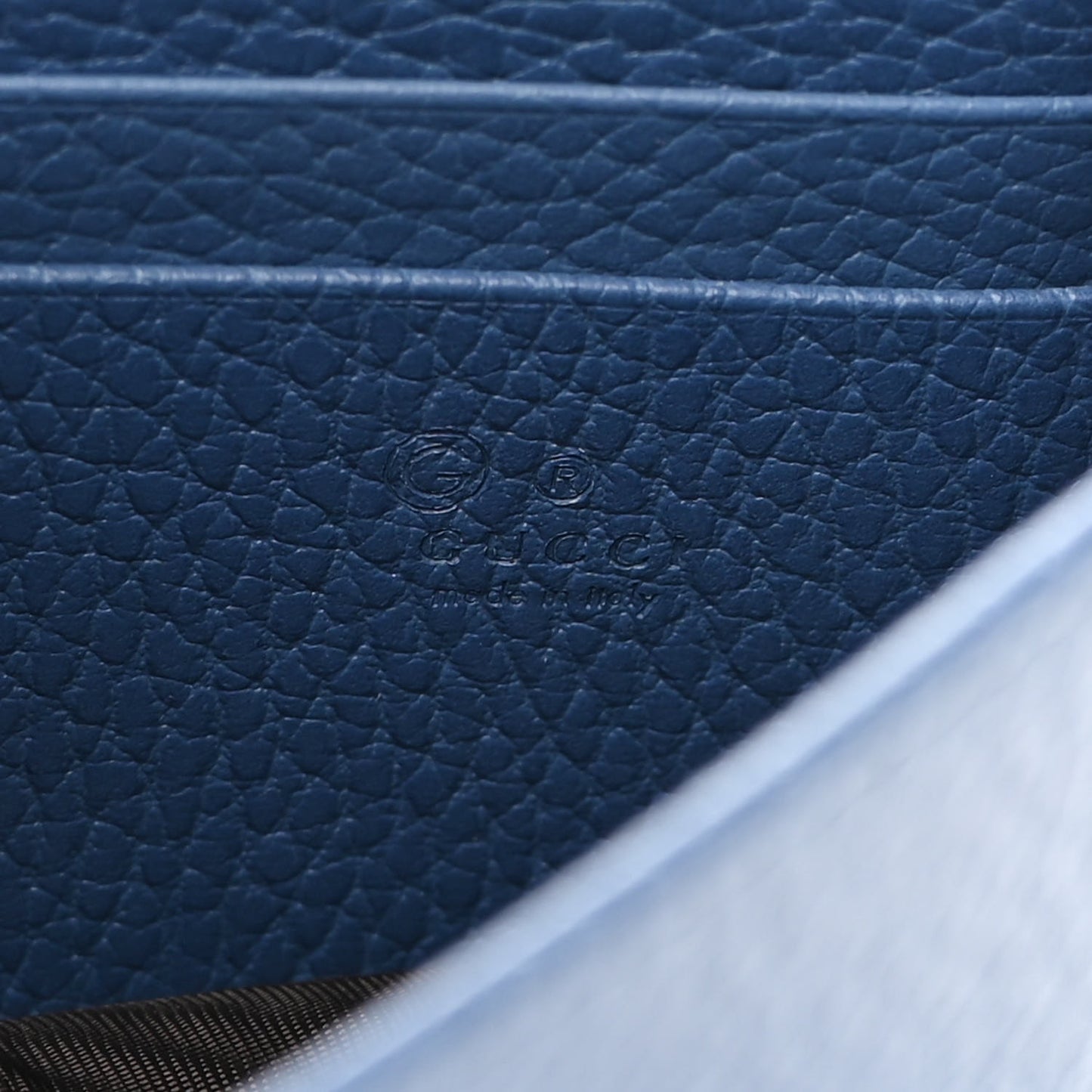 Dollar Calfskin Interlocking G Chain Wallet Caspian