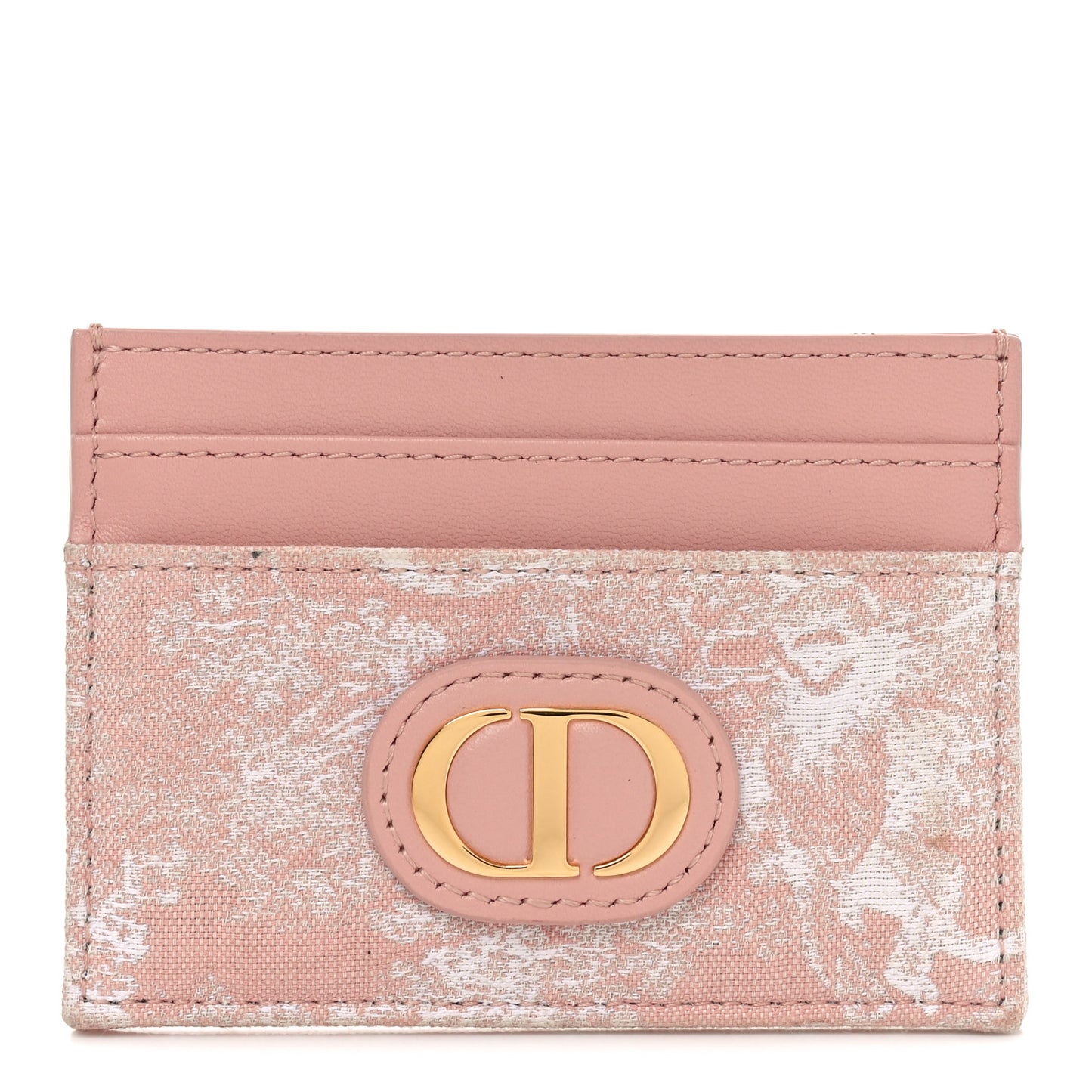 Toile de Jouy Reverse Jacquard 30 Montaigne Freesia Card Holder Pink