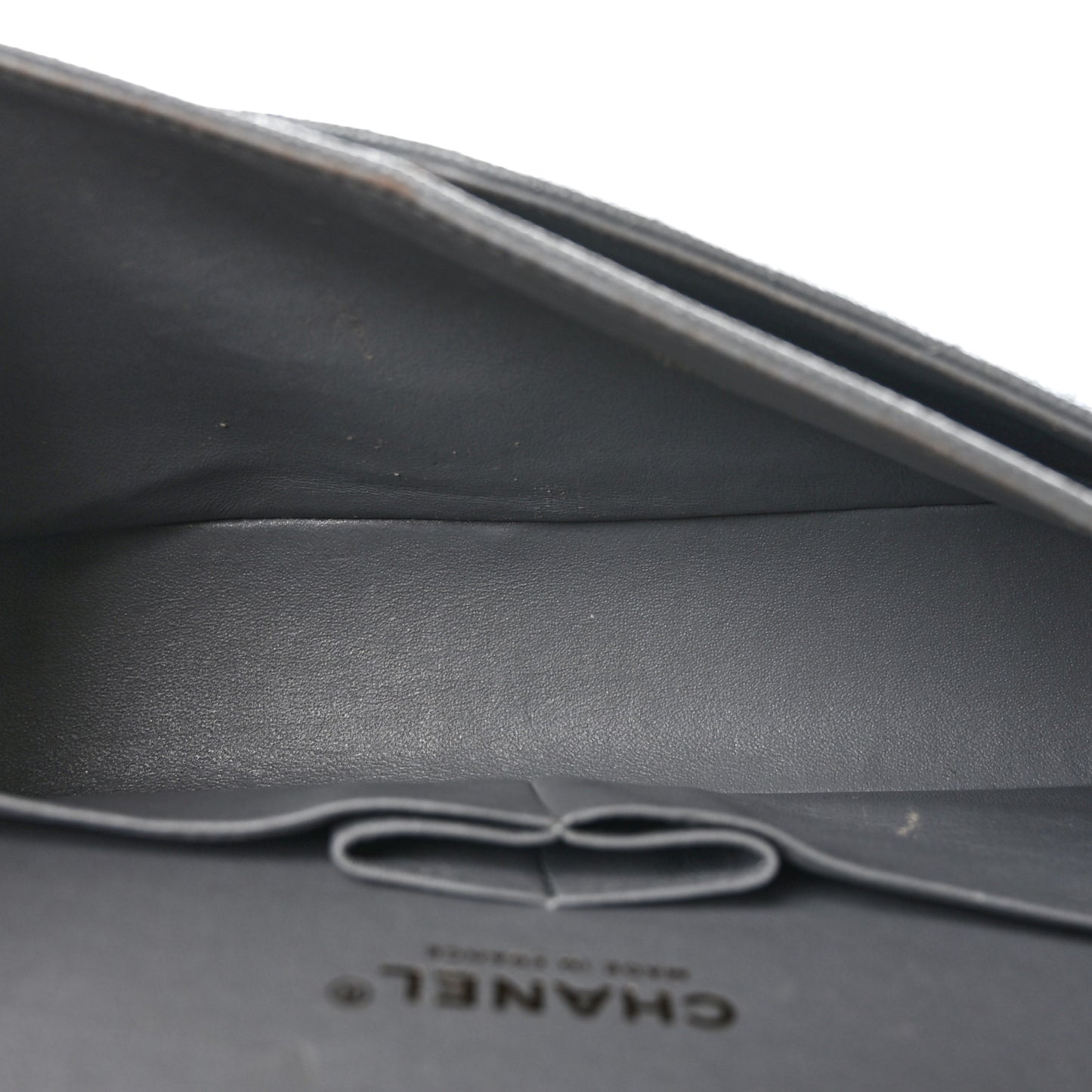 Caviar Quilted Medium Double Flap Grey