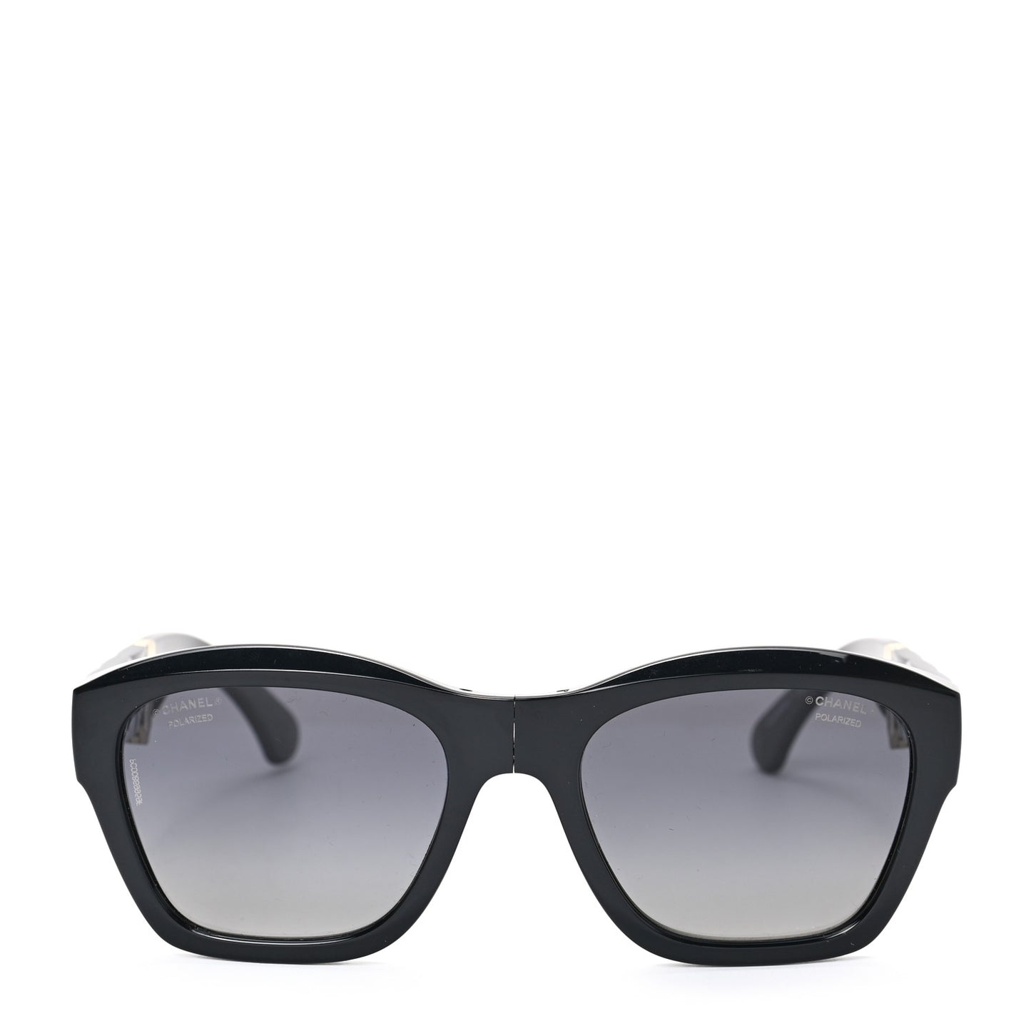 Acetate Metal Square Folding Sunglasses 6055-B Black