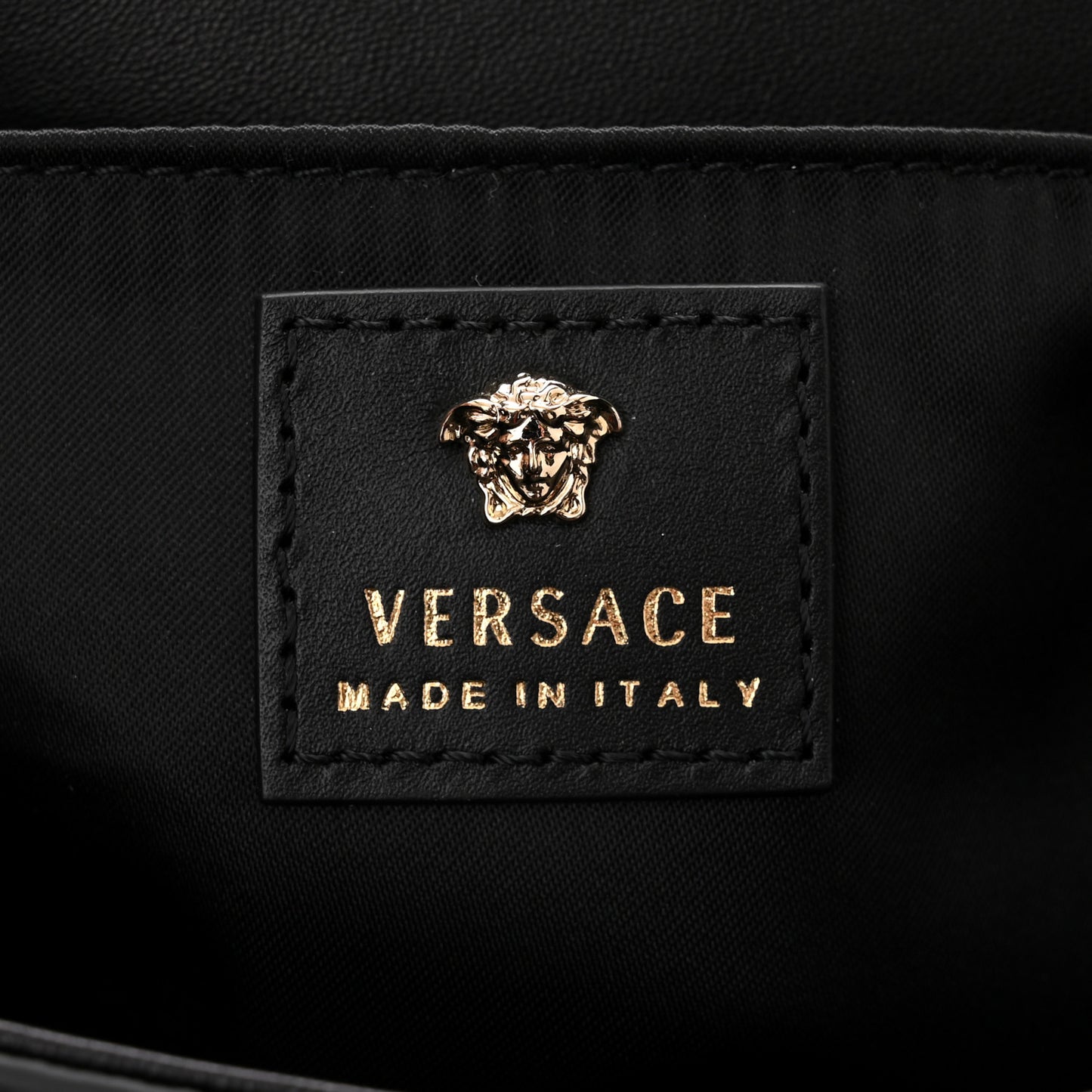 Vitello Palazzo Medusa Evening Clutch Bag Black
