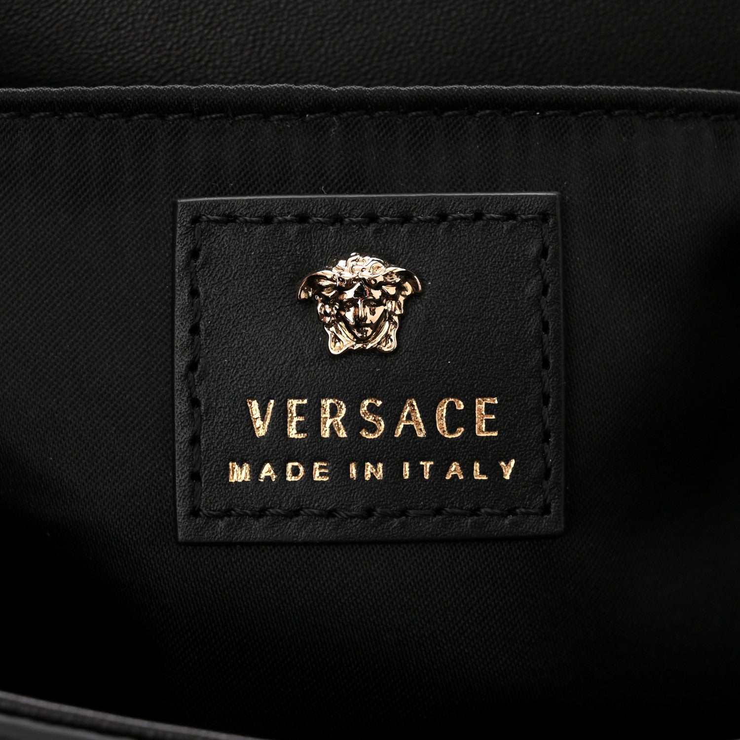 Versace Vitello Palazzo Medusa Evening Clutch Bag Black 6 of 12