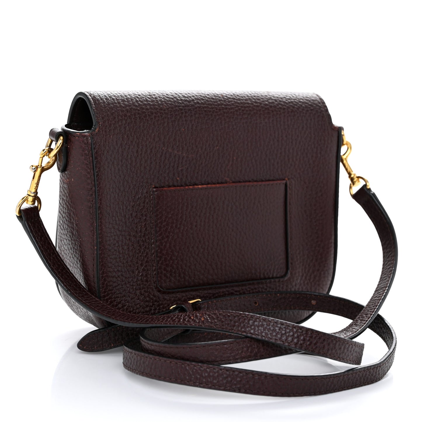 Natural Grained Calfskin Small Darley Satchel Oxblood