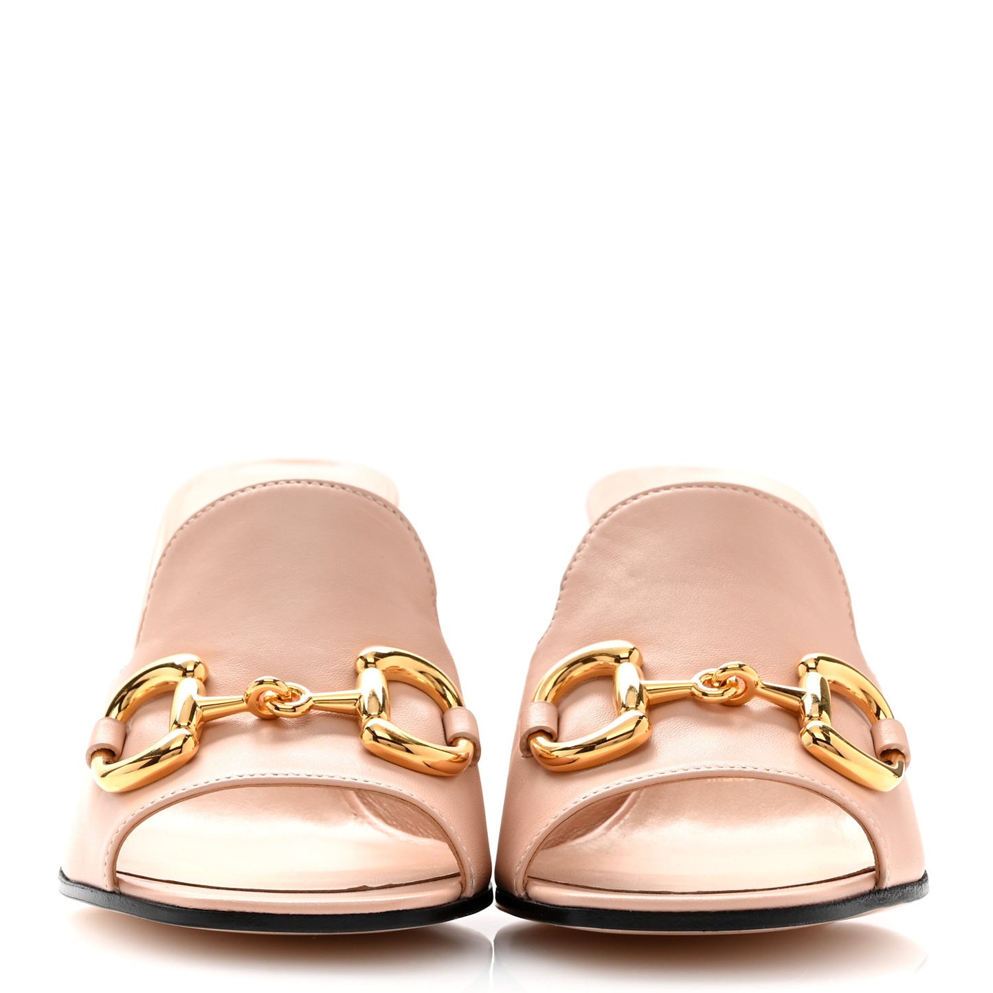 Nappa Horsebit 75mm Slide Sandals 36 Skin Rose