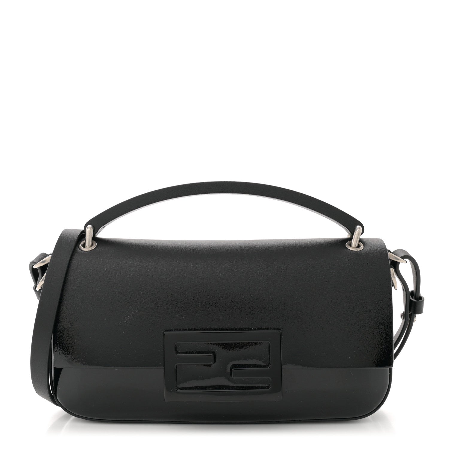 Fendi Vitello Liberty Sfumato Phone Baguette Black 1722000