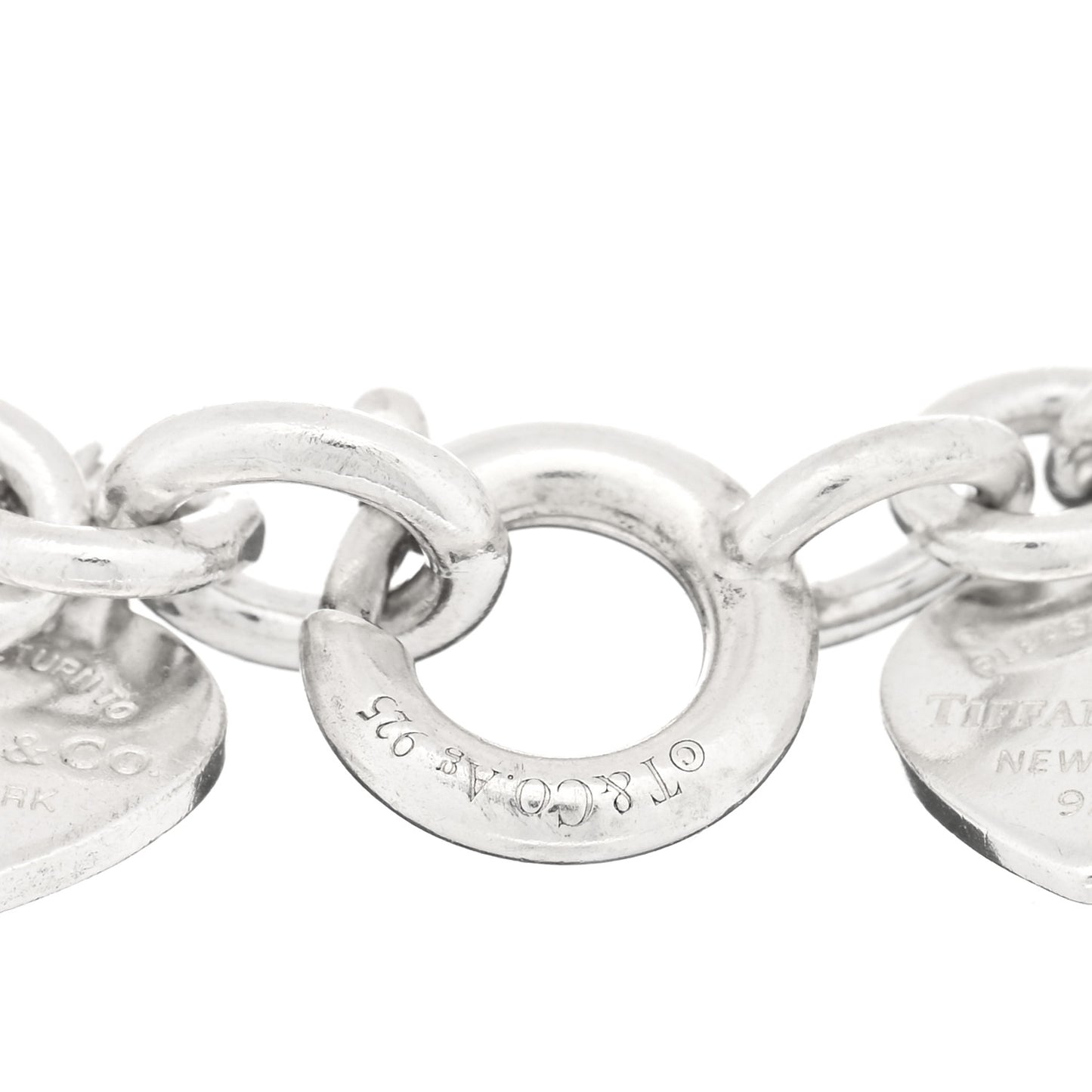 Sterling Silver Mini Return to Tiffany Multi Heart Tag Charm Bracelet