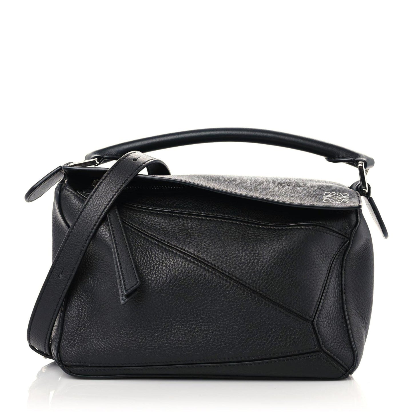Calfskin Small Puzzle Bag Black