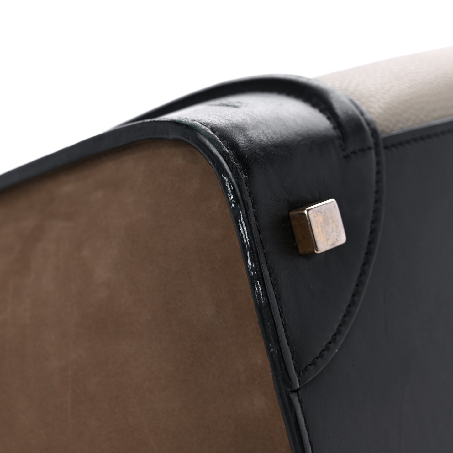 Baby Grained Calfskin Nubuck Mini Tri-Color Luggage Khaki