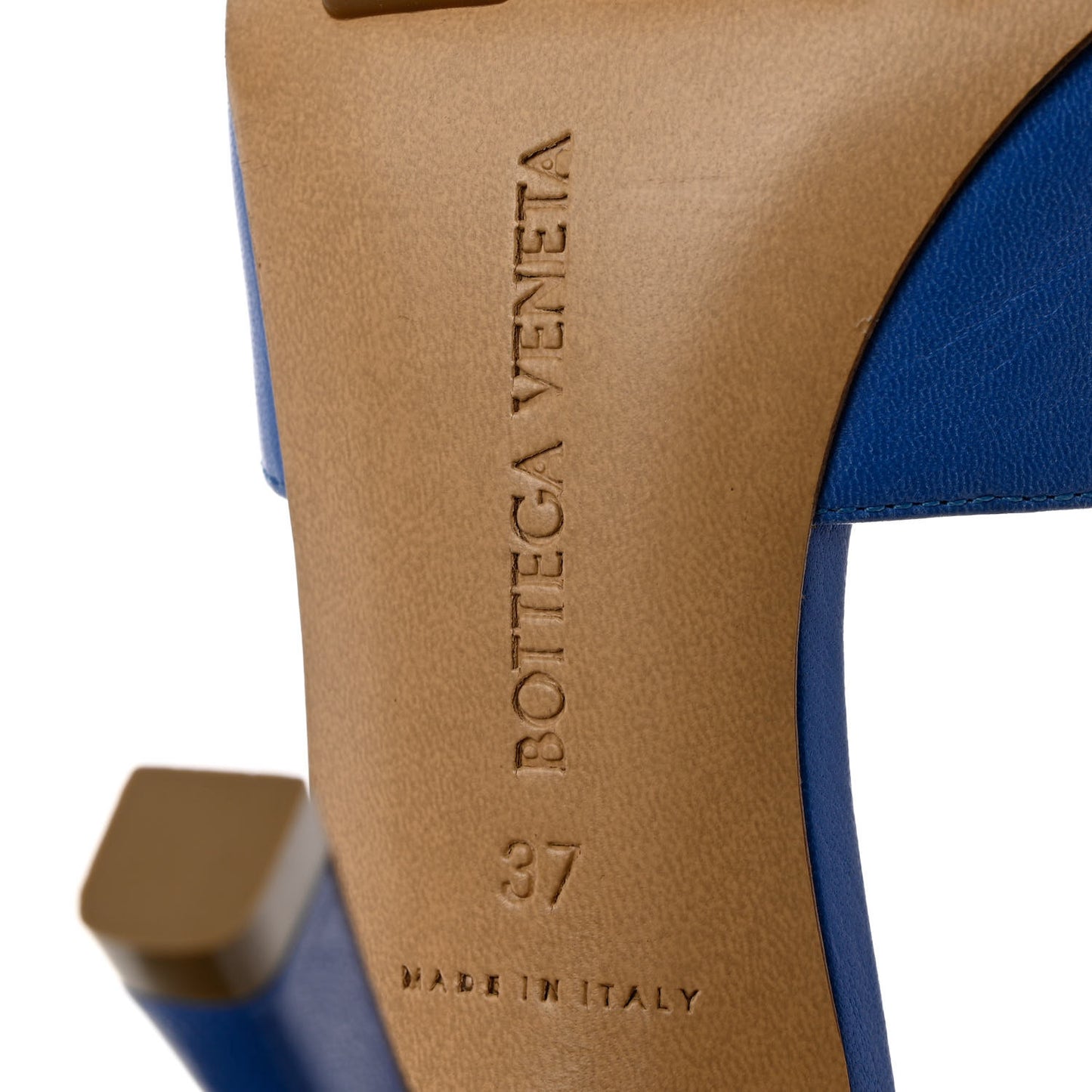 Lambskin Stretch Mule Sandals 37 Aquarium